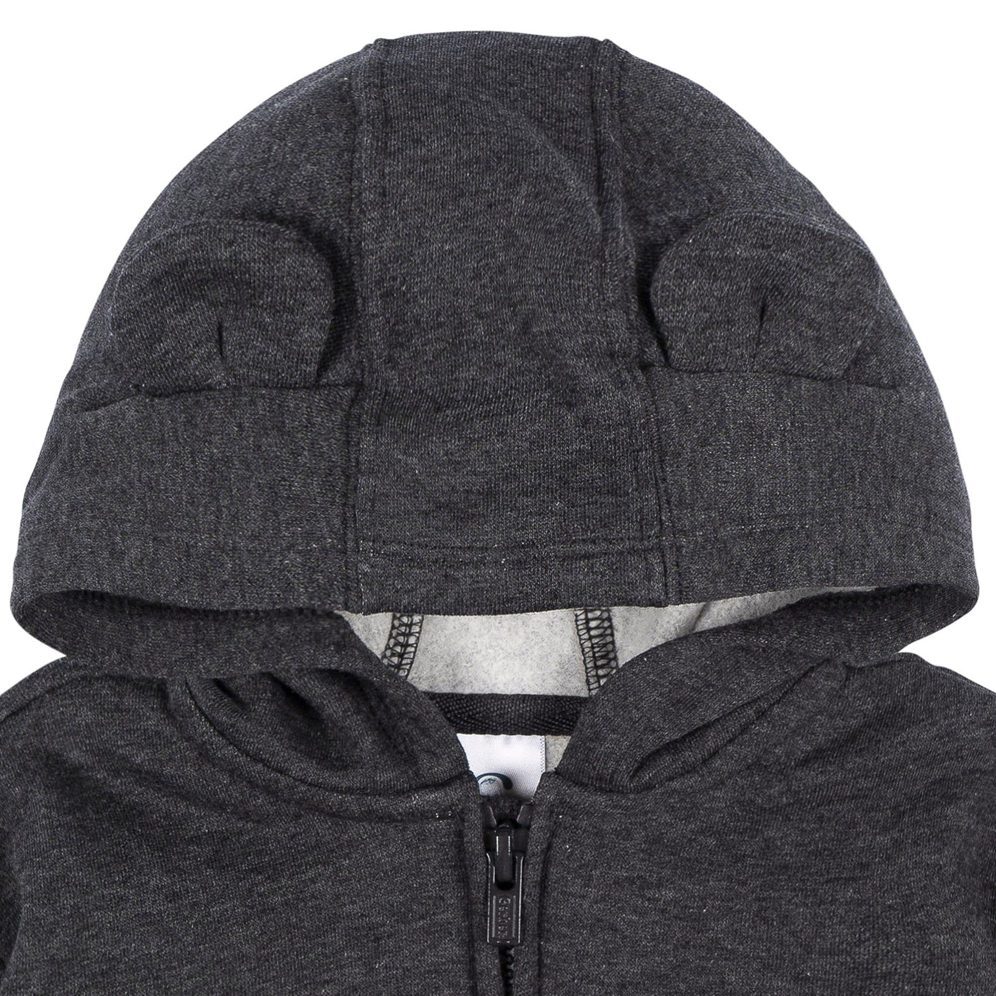 Embroidered Baby Neutral Charcoal Heather Zip Front Sweatshirt - Image 7