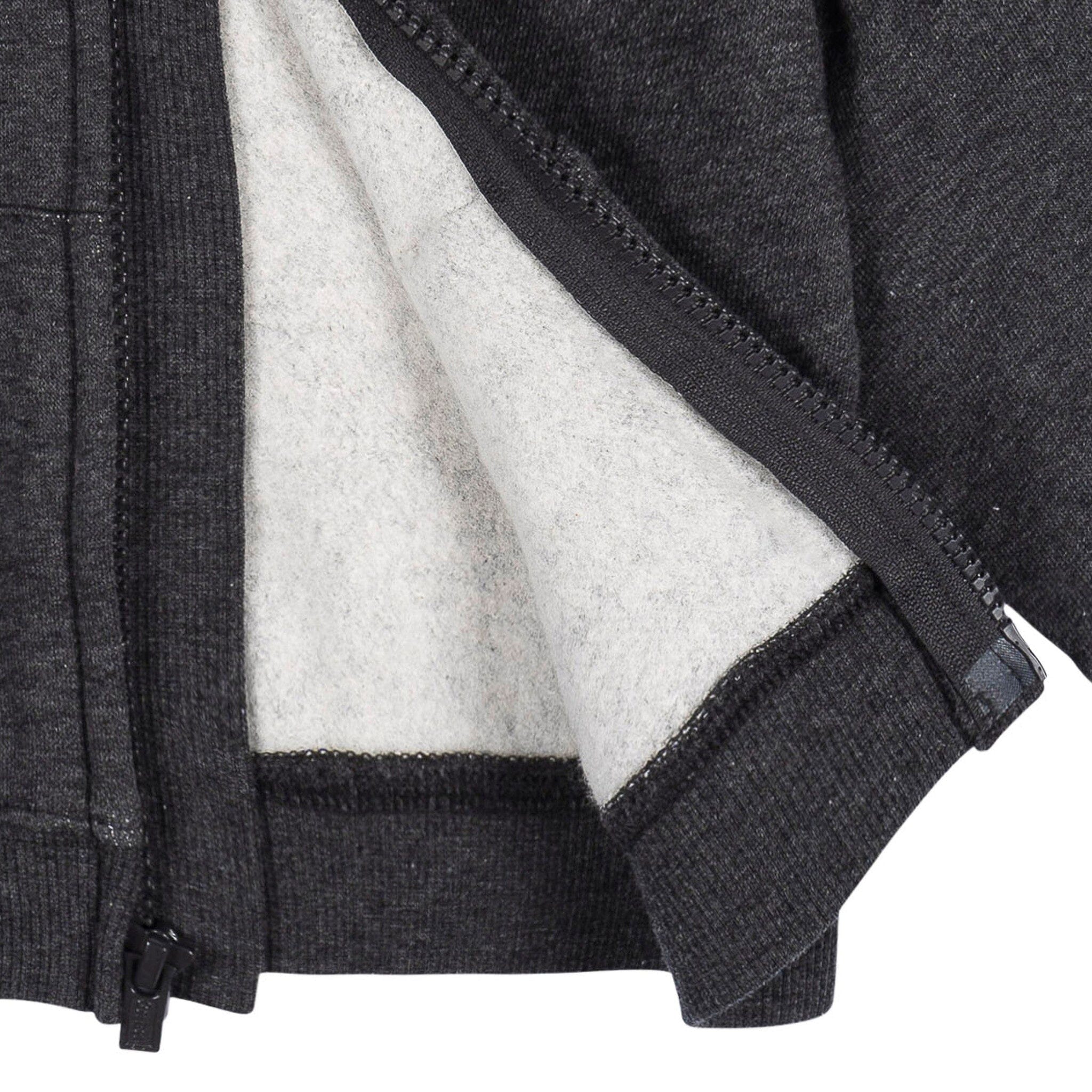 Embroidered Baby Neutral Charcoal Heather Zip Front Sweatshirt - Image 8