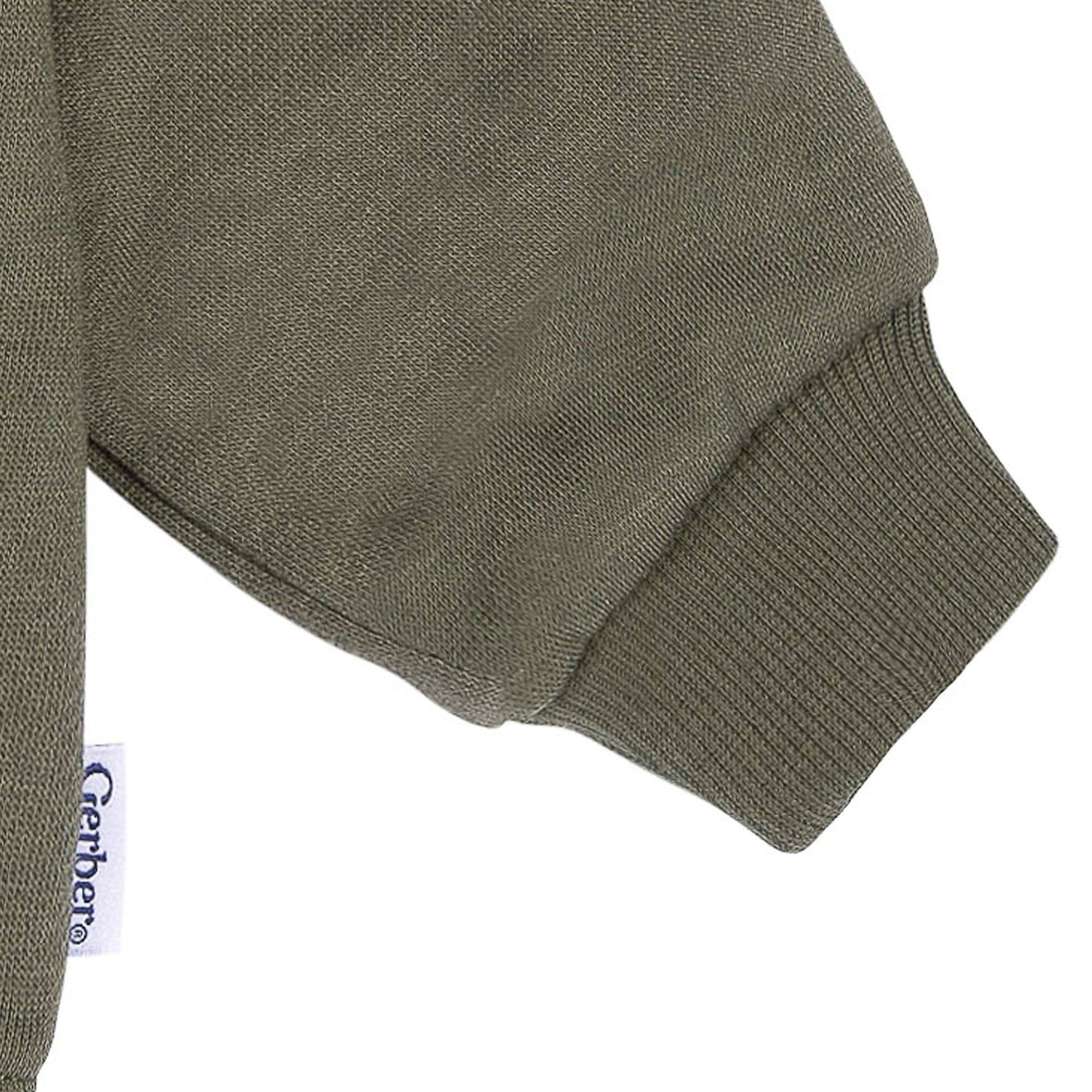 Embroidered Baby & Toddler Neutral Moss Green Crewneck Sweatshirt - Image 6