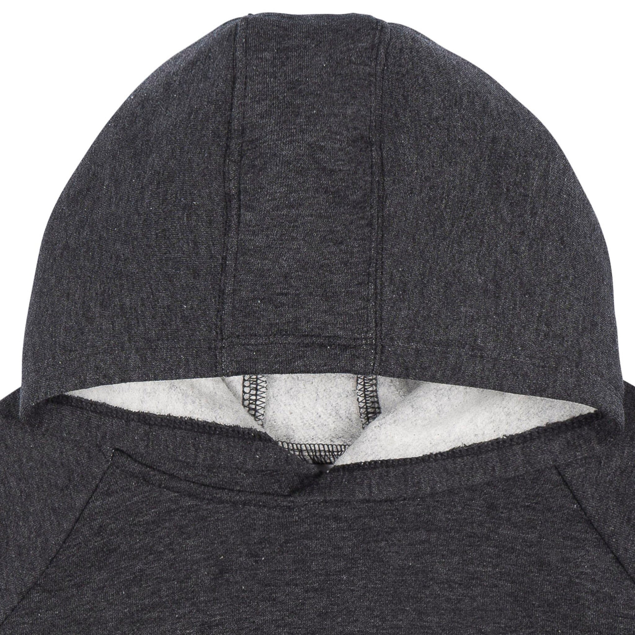 Embroidered Baby & Toddler Neutral Charcoal Heather Pullover Hooded Sweatshirt - Image 3