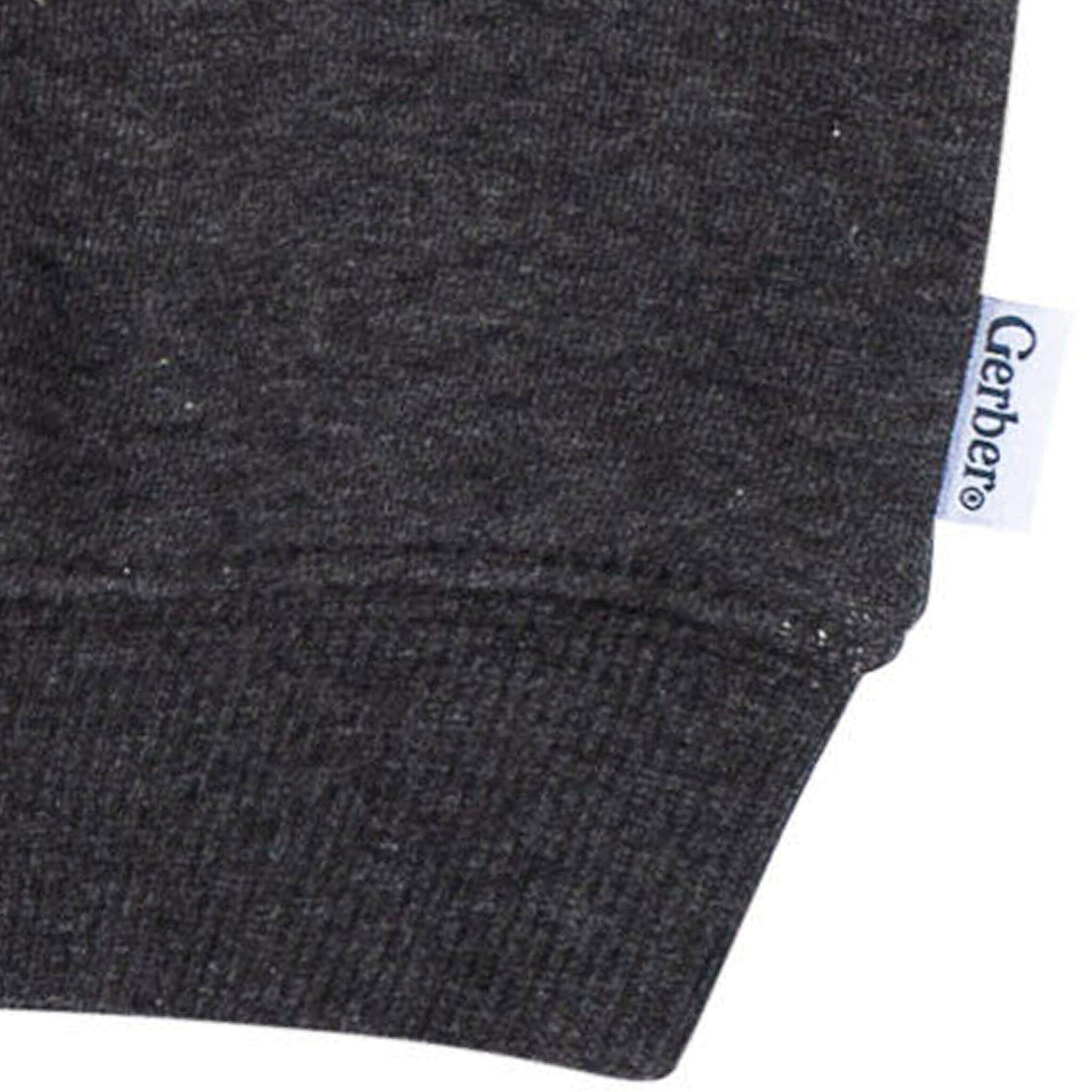 Embroidered Baby & Toddler Neutral Charcoal Heather Pullover Hooded Sweatshirt - Image 5