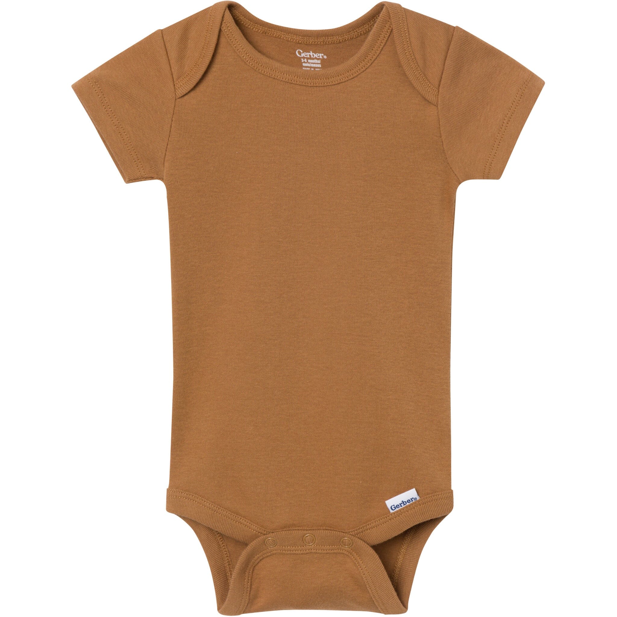 5-Pack Baby Neutral Earth Tone Short Sleeve Bodysuits - Image 7