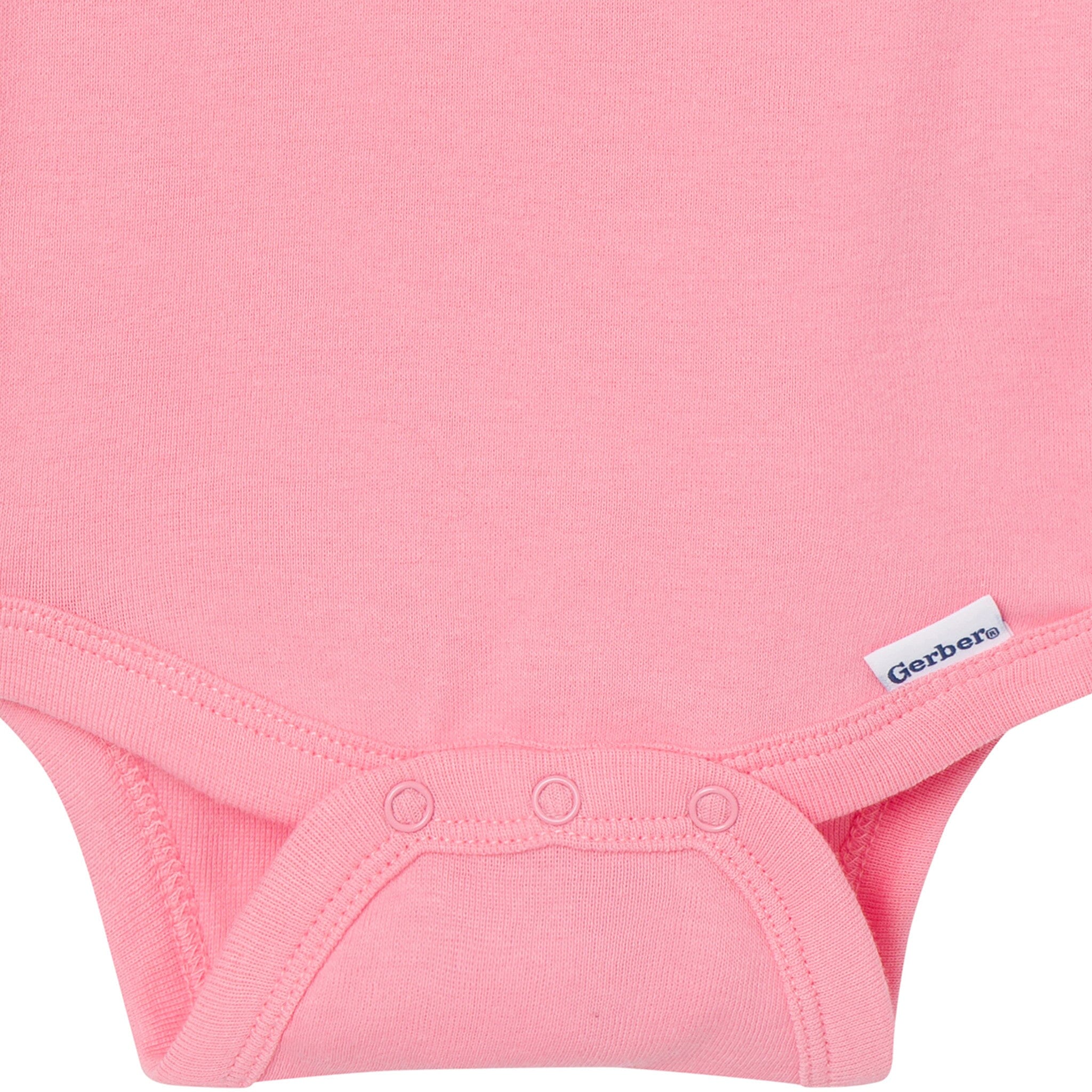 5-Pack Baby Girls Pastels Short Sleeve Bodysuits - Image 4