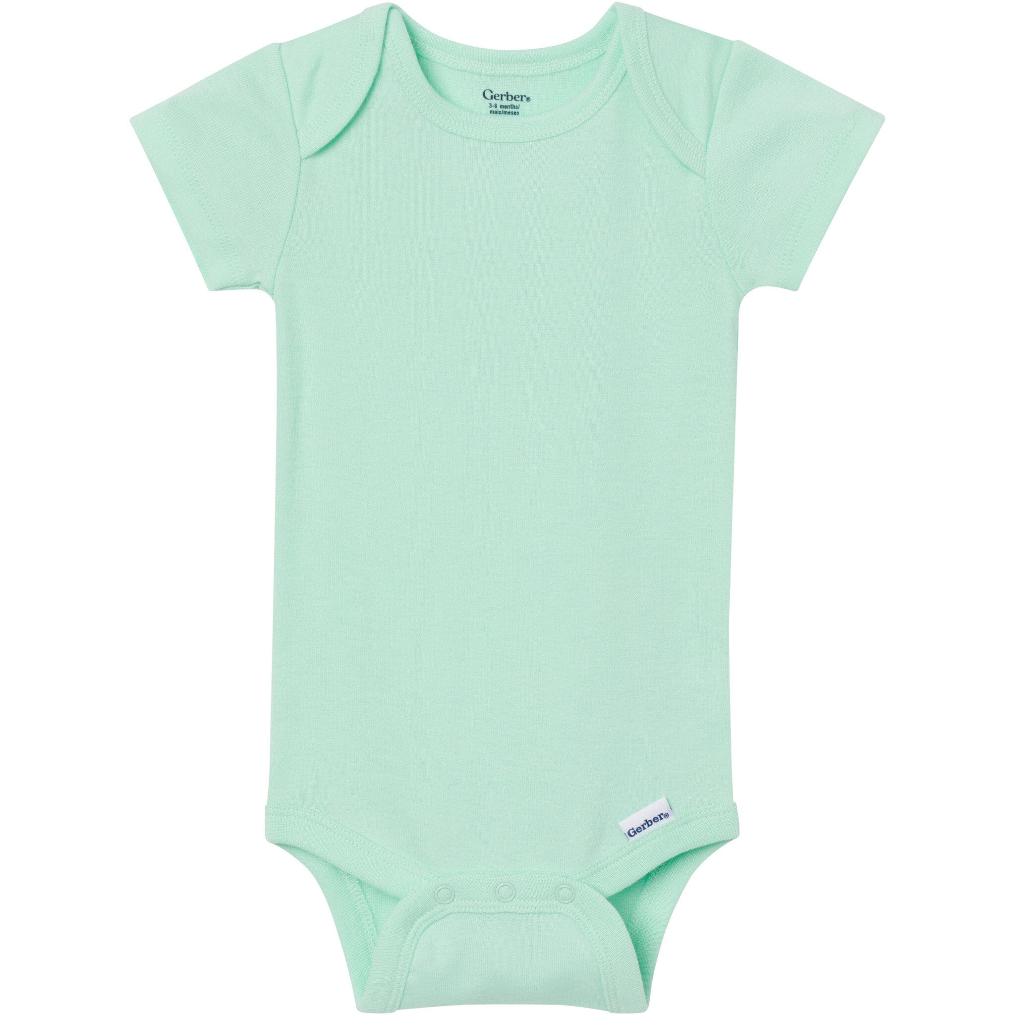 5-Pack Baby Girls Pastels Short Sleeve Bodysuits - Image 6