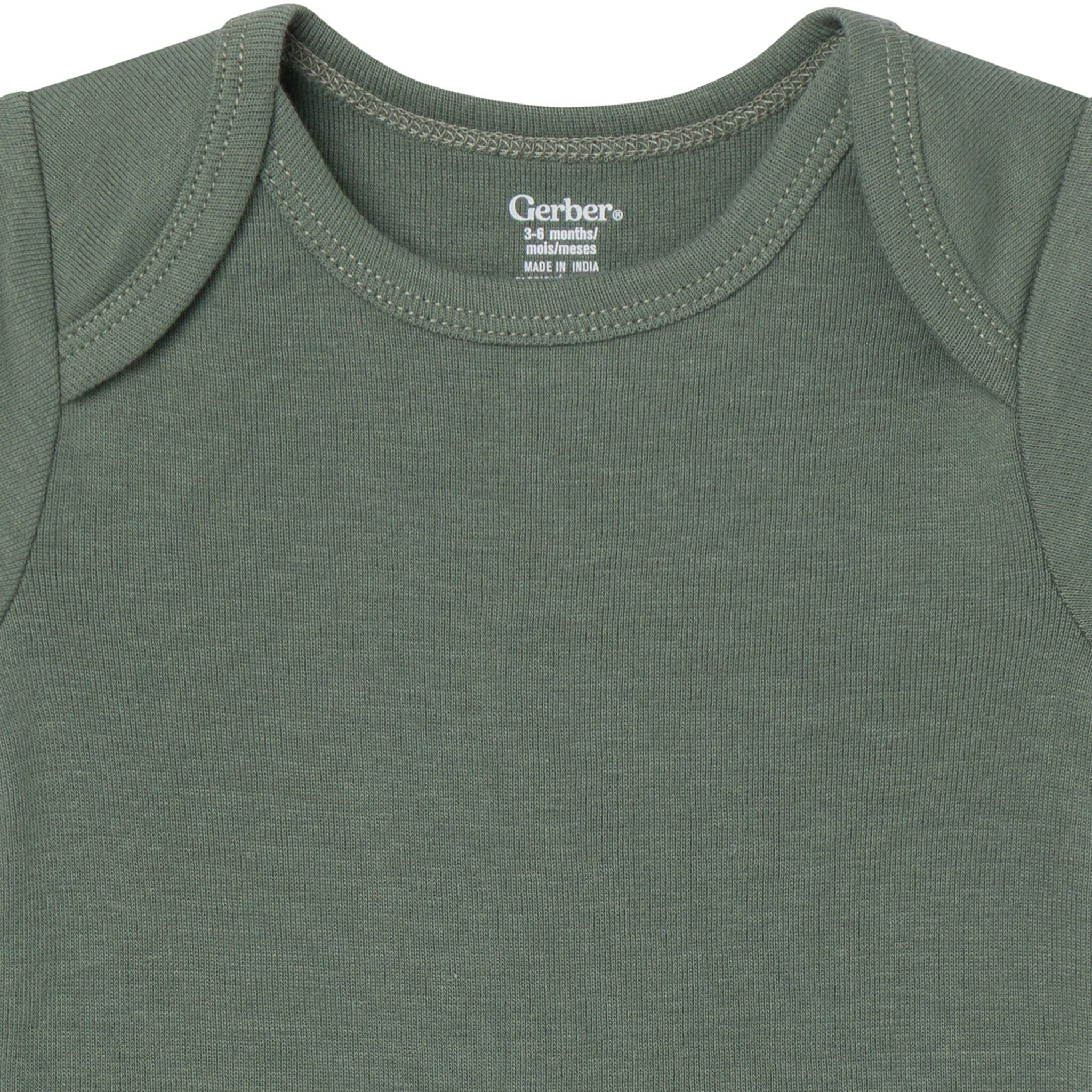 5-Pack Baby Boys Cozy Neutral Short Sleeve Bodysuits - Image 3