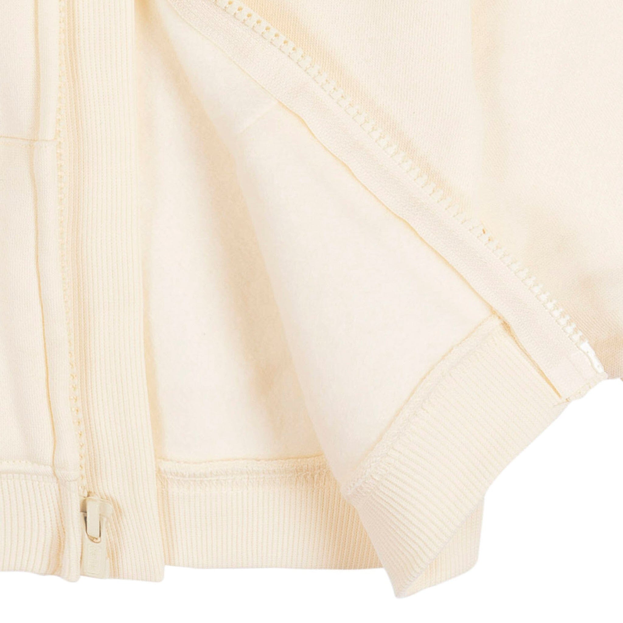 Embroidered Baby Neutral Soft Beige Zip Front Sweatshirt - Image 7