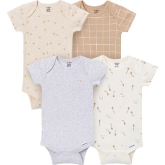 4-Pack Baby Neutral Sunny Day Kites Short Sleeve Bodysuits