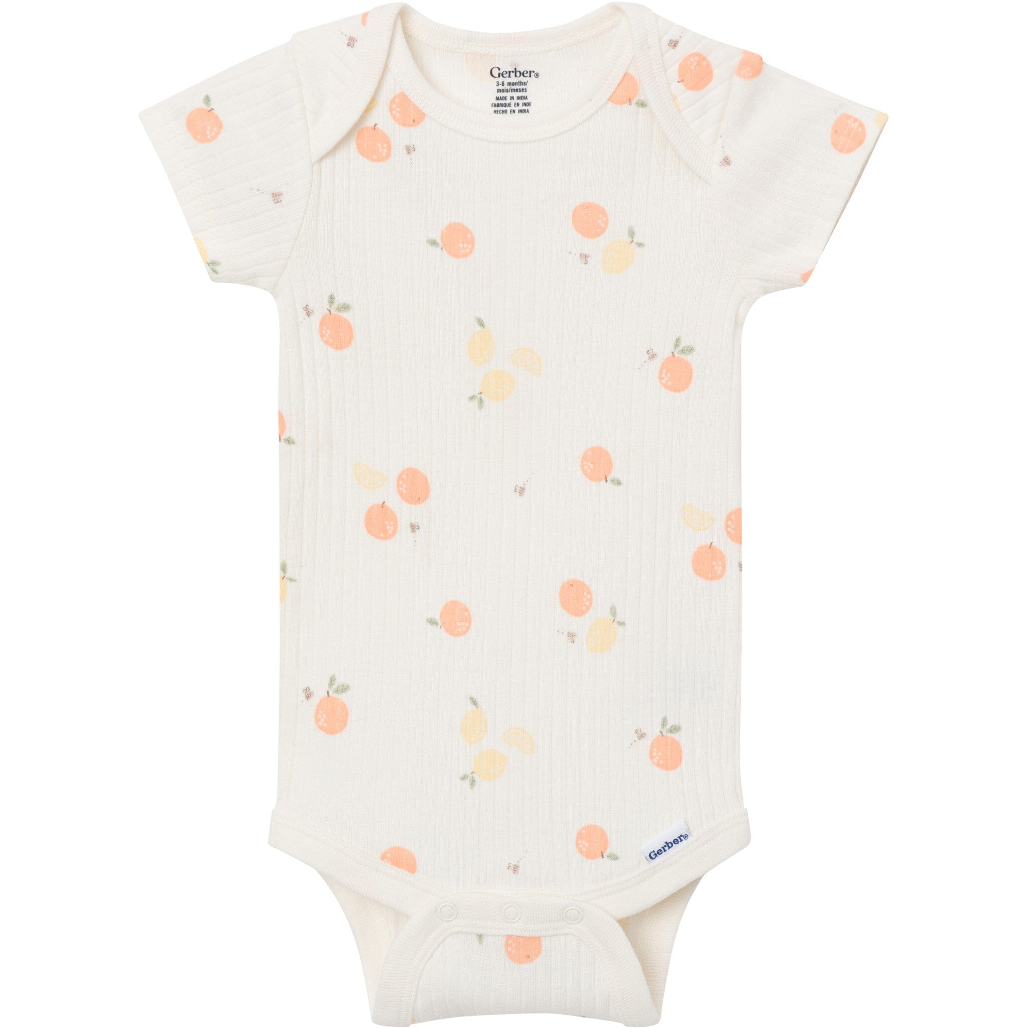 4-Pack Baby Neutral Fruit Picking Short Sleeve Bodysuits - Image 2