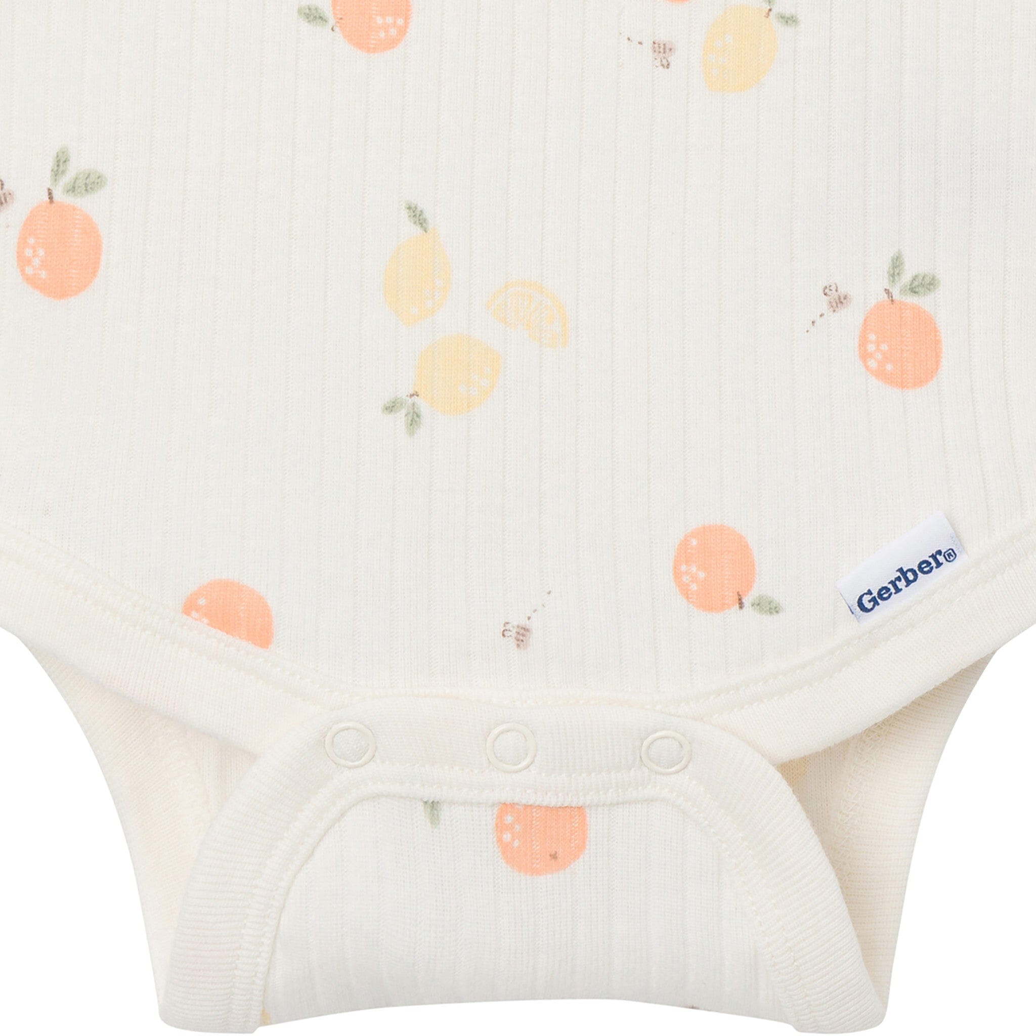 4-Pack Baby Neutral Fruit Picking Short Sleeve Bodysuits - Image 4