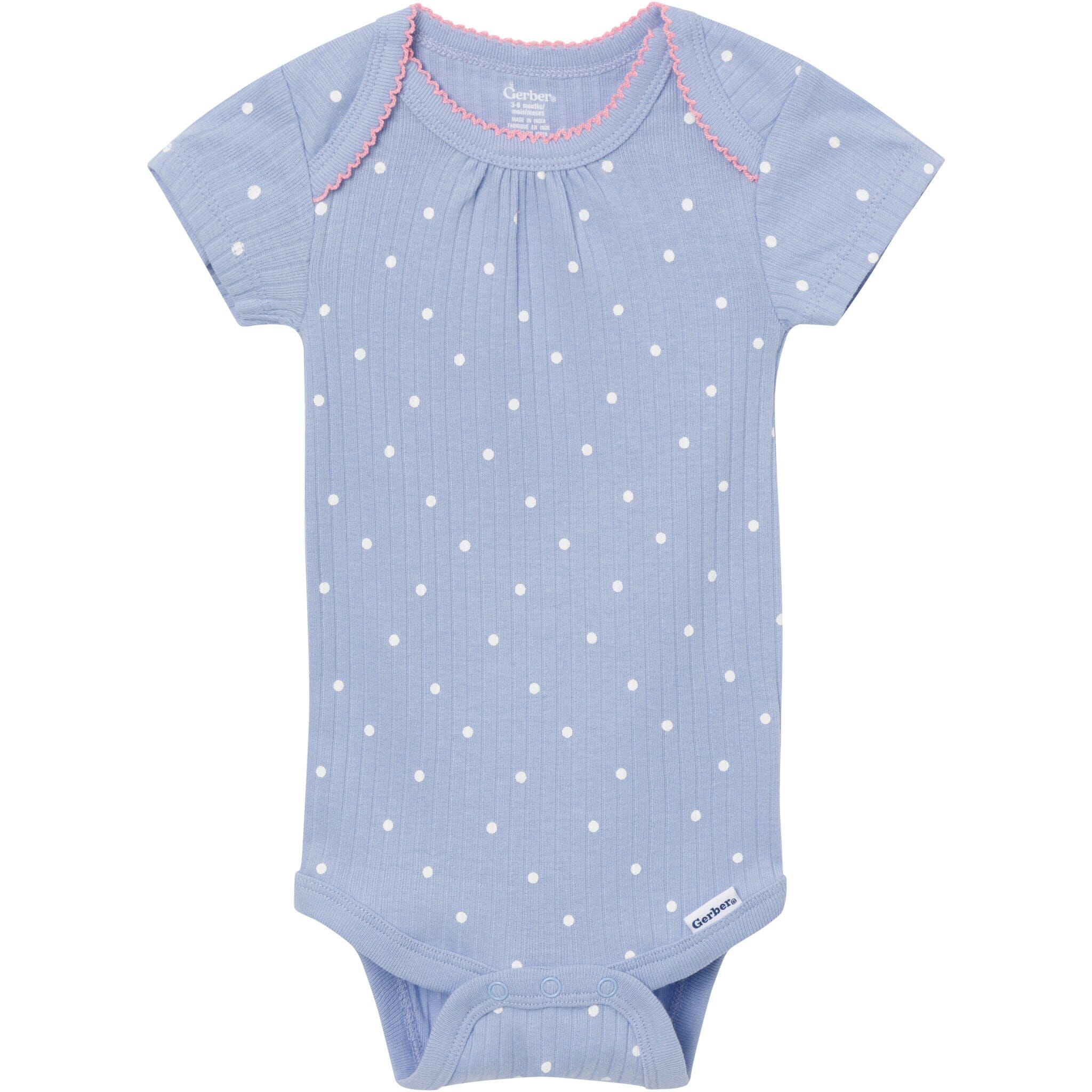 4-Pack Baby Girls Ladybug Pink Short Sleeve Bodysuits - Image 6