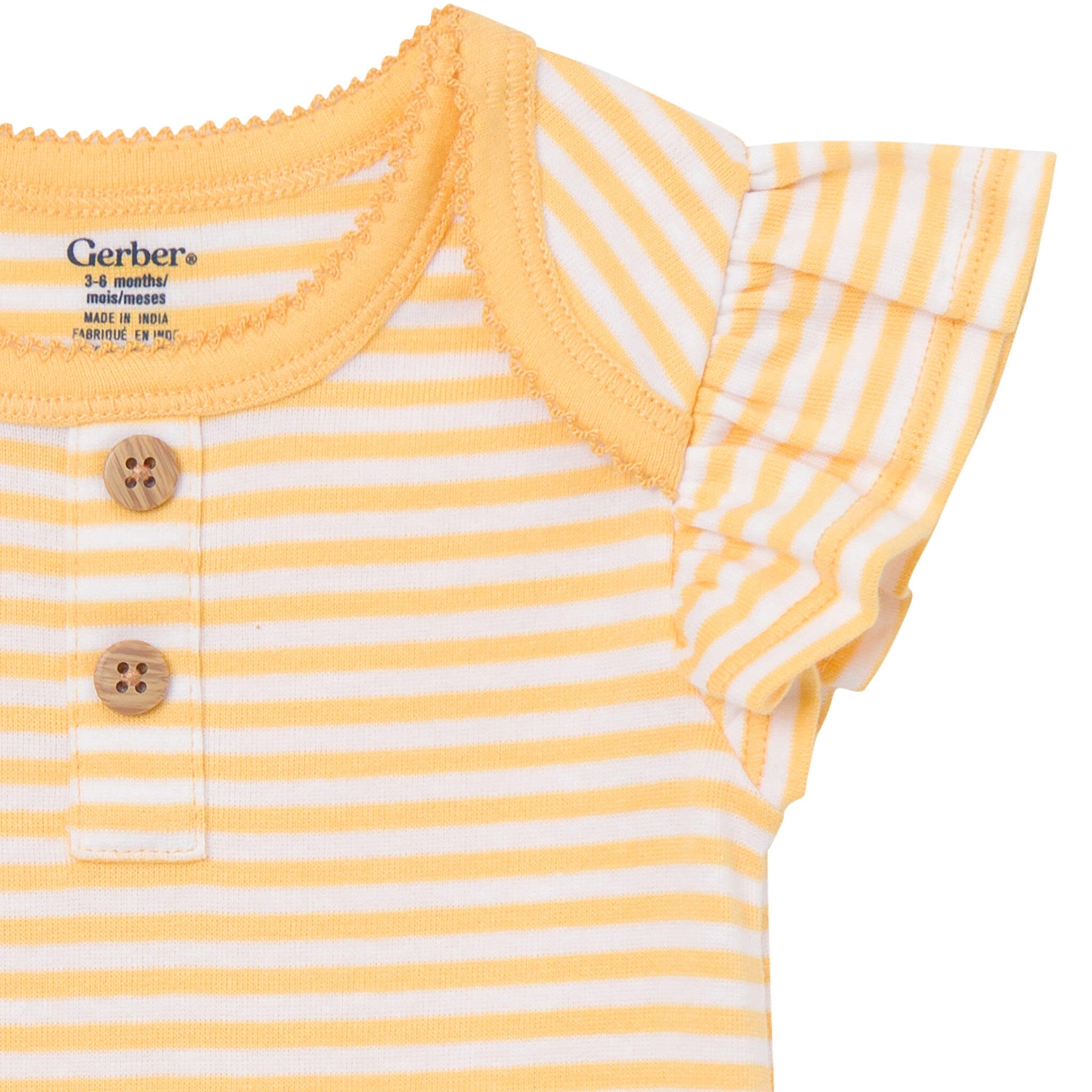 4-Pack Baby Girls Bee Flower Garden Short Sleeve Bodysuits - Image 12