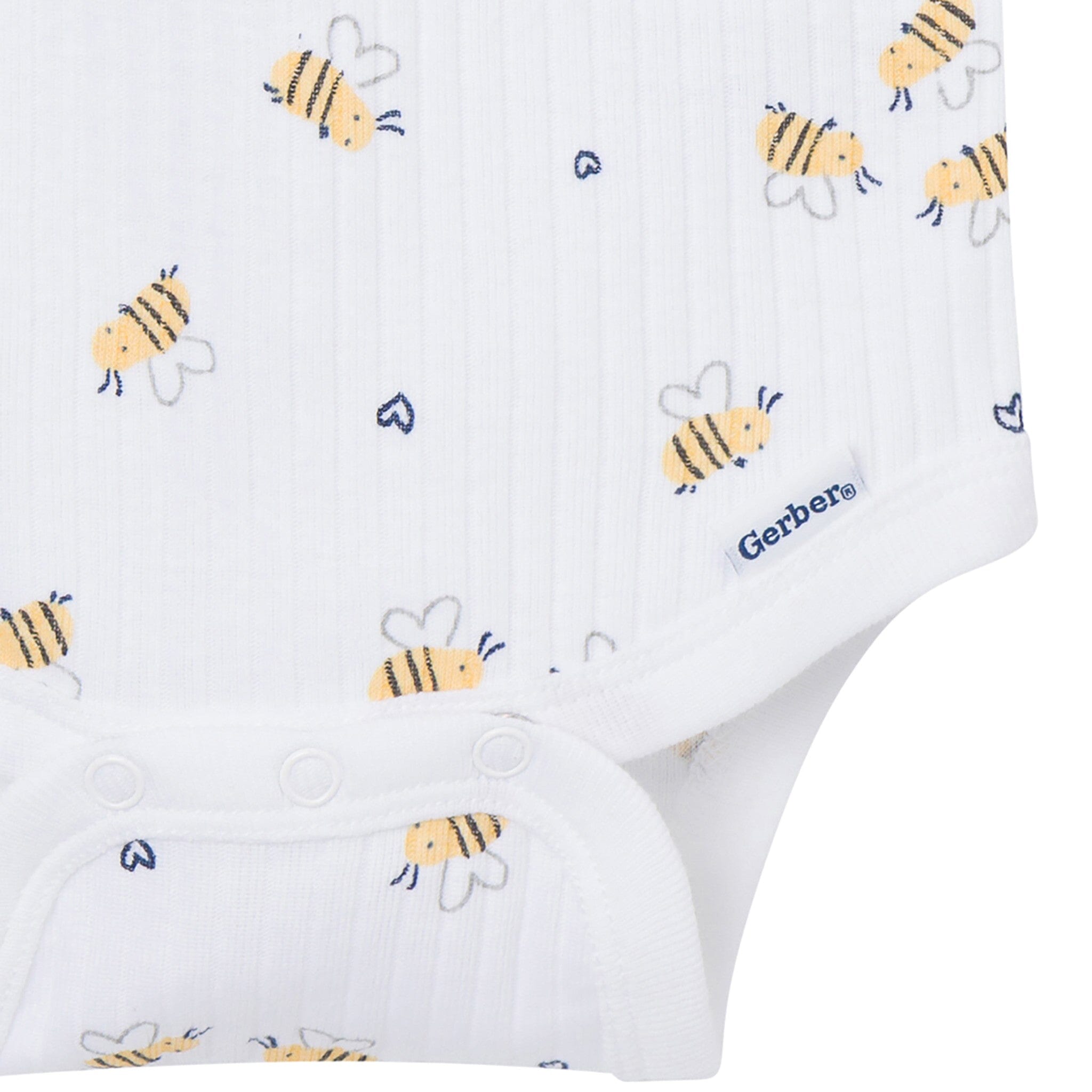 4-Pack Baby Girls Bee Flower Garden Short Sleeve Bodysuits - Image 7