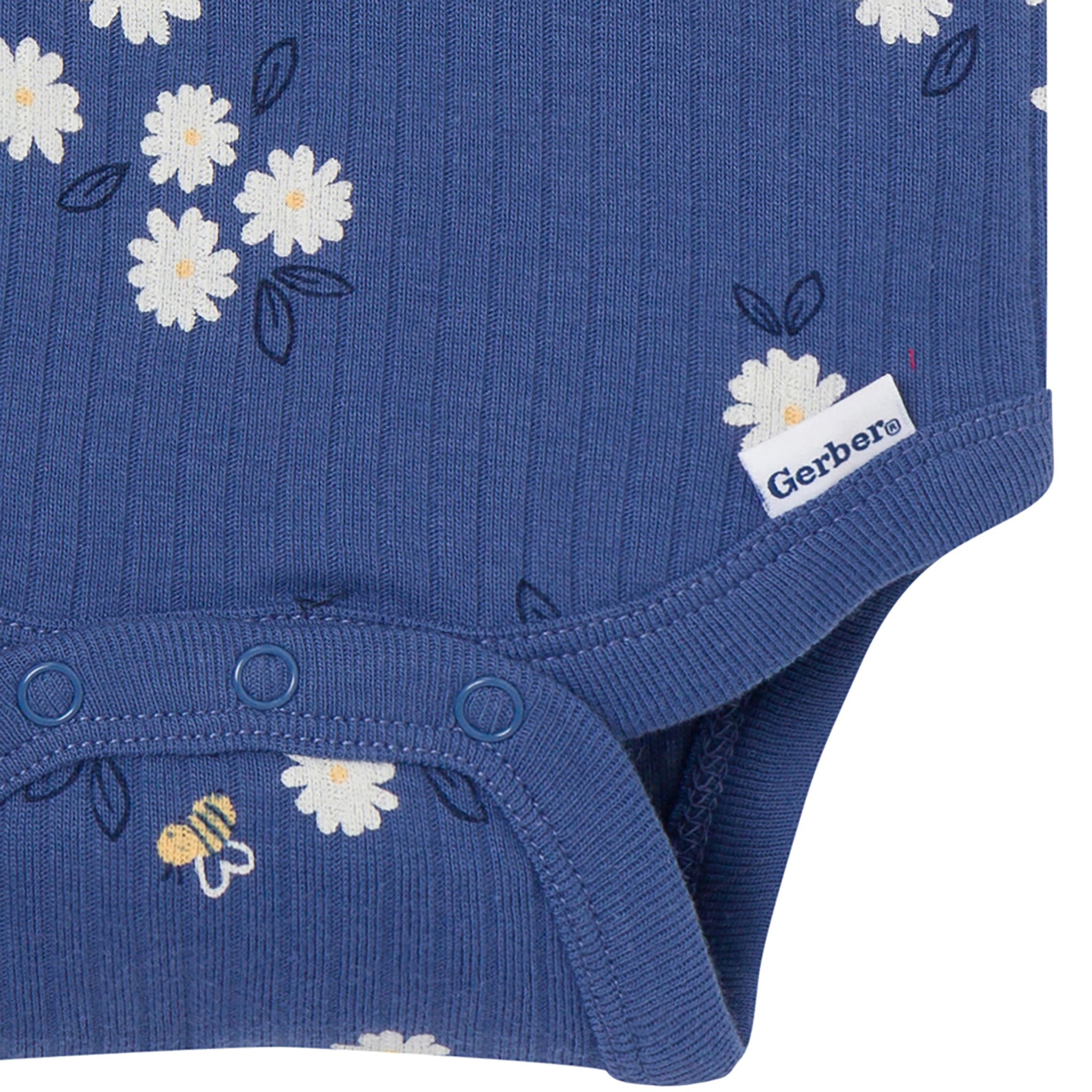 4-Pack Baby Girls Bee Flower Garden Short Sleeve Bodysuits - Image 10