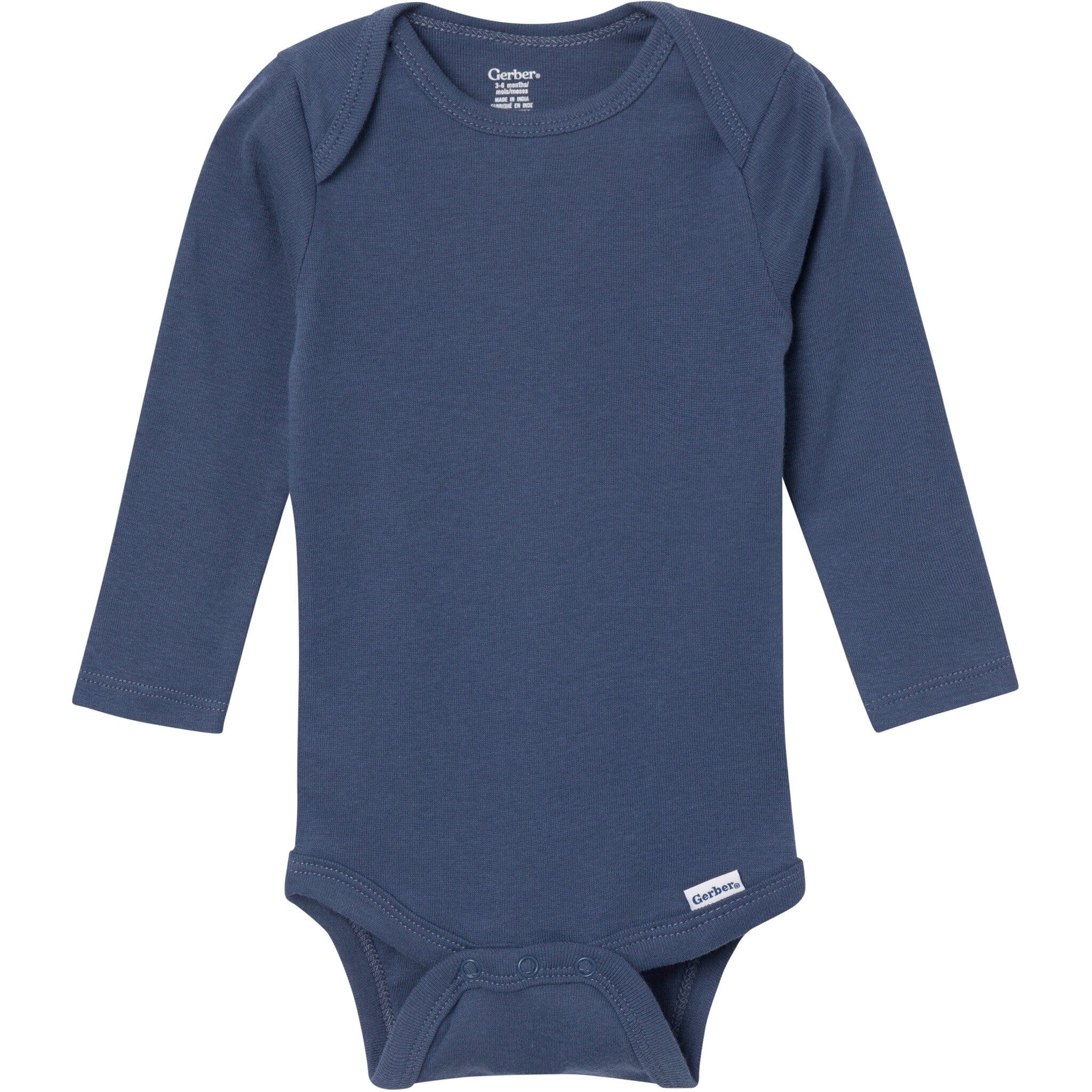 6-Pack Baby Boys Blue, Green, Brown and Yellow Long Sleeve Bodysuits - Image 9