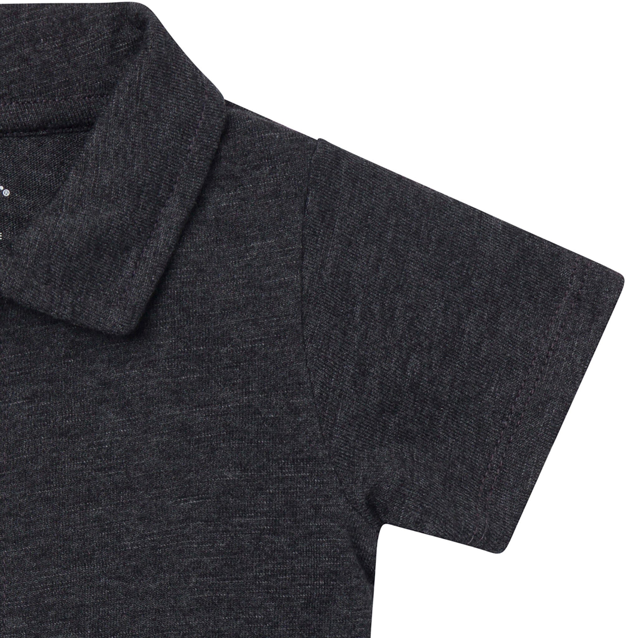 Baby Boys Black Polo Bodysuit - Image 3