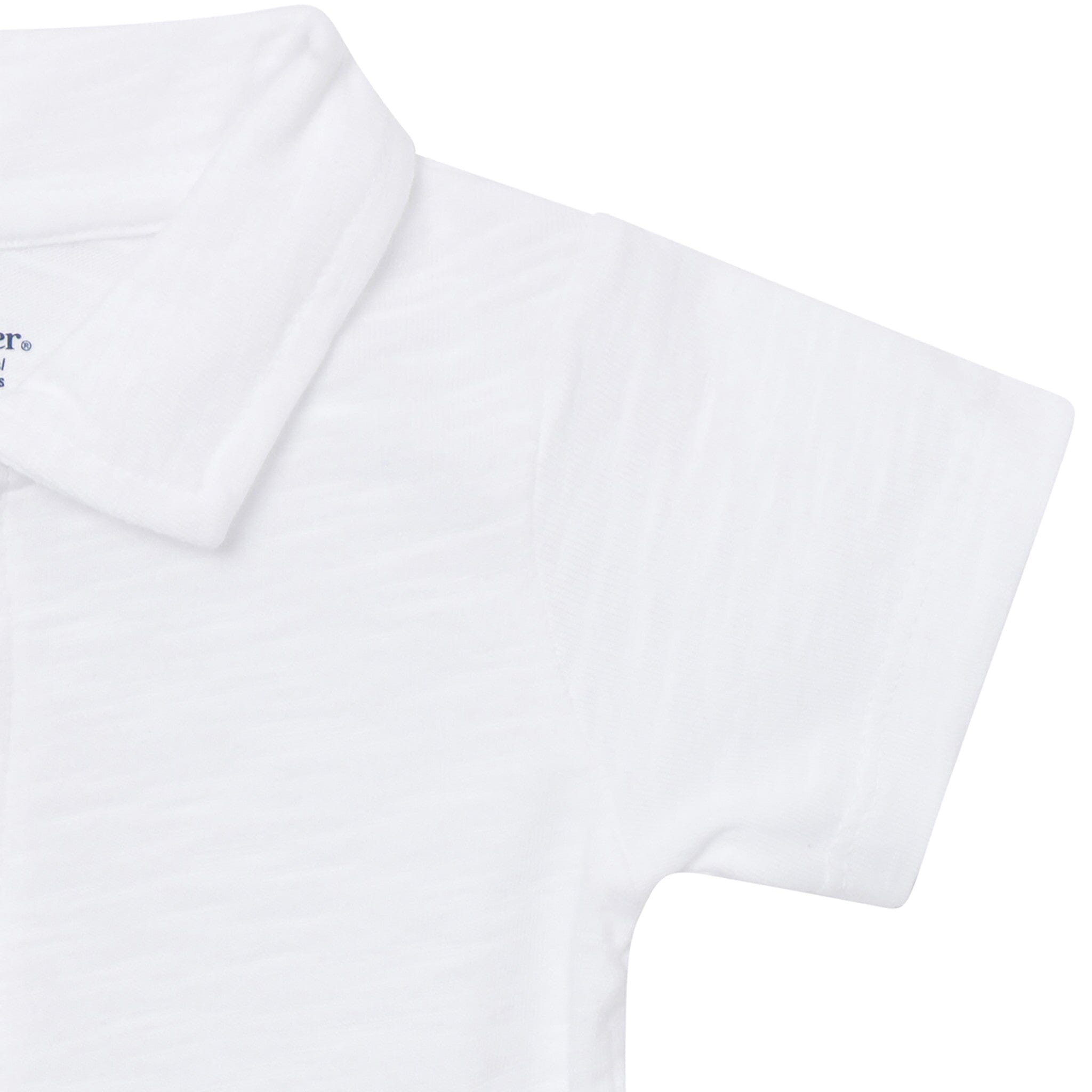 Baby Boys White Polo Bodysuit - Image 3