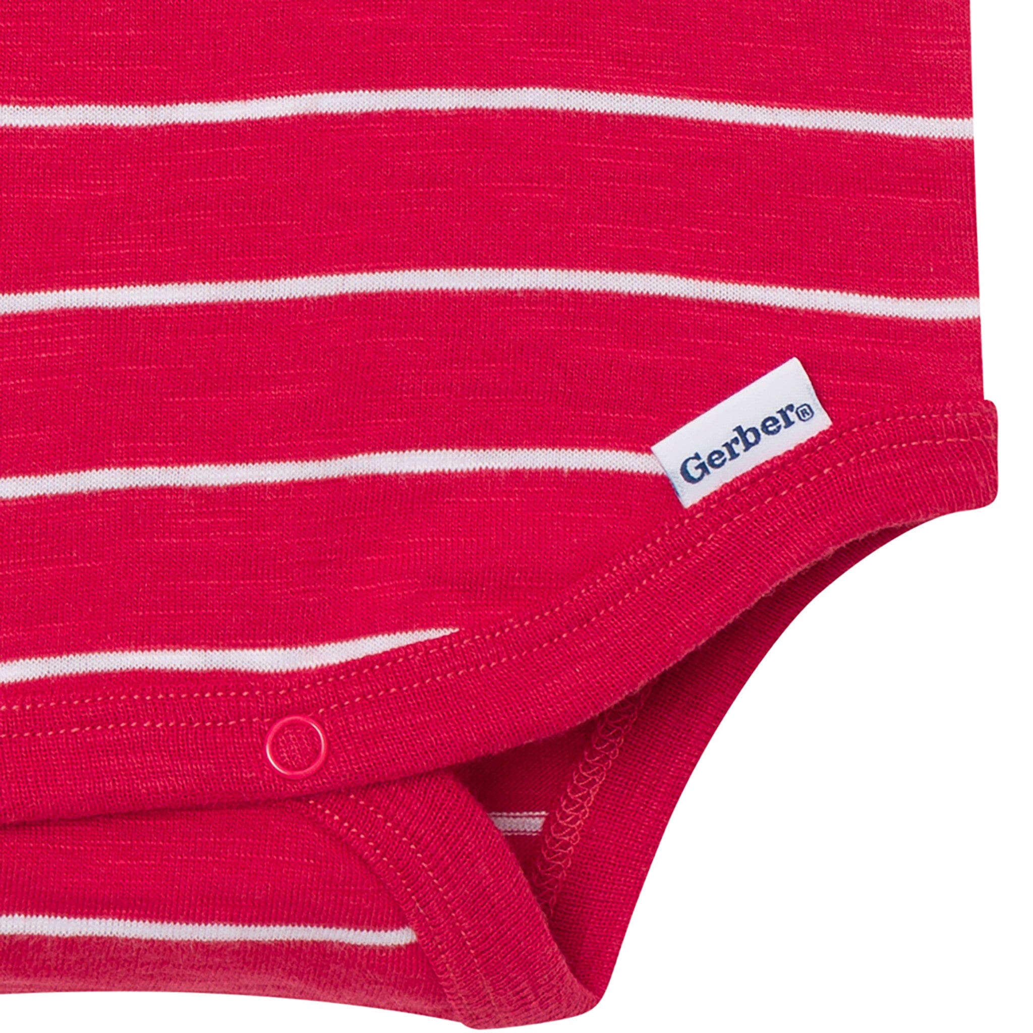 Baby Boys Red Stripes Polo Bodysuit - Image 4