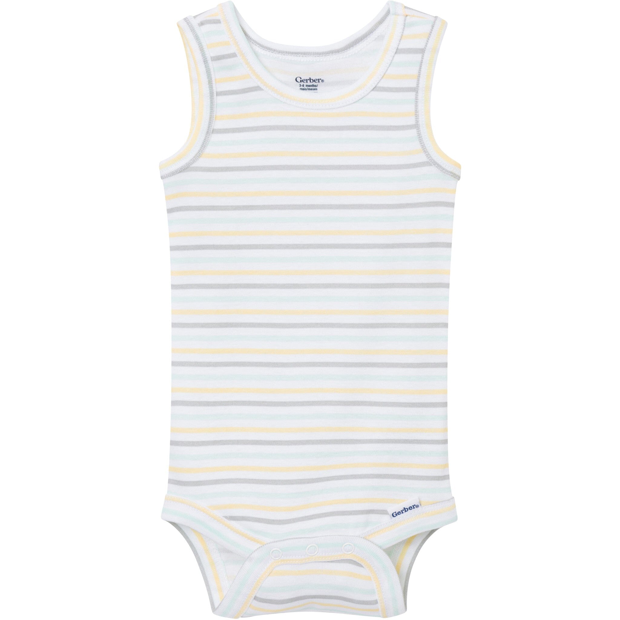 5-Pack Baby Neutral Yellow Sunshine Sleeveless Bodysuits - Image 3