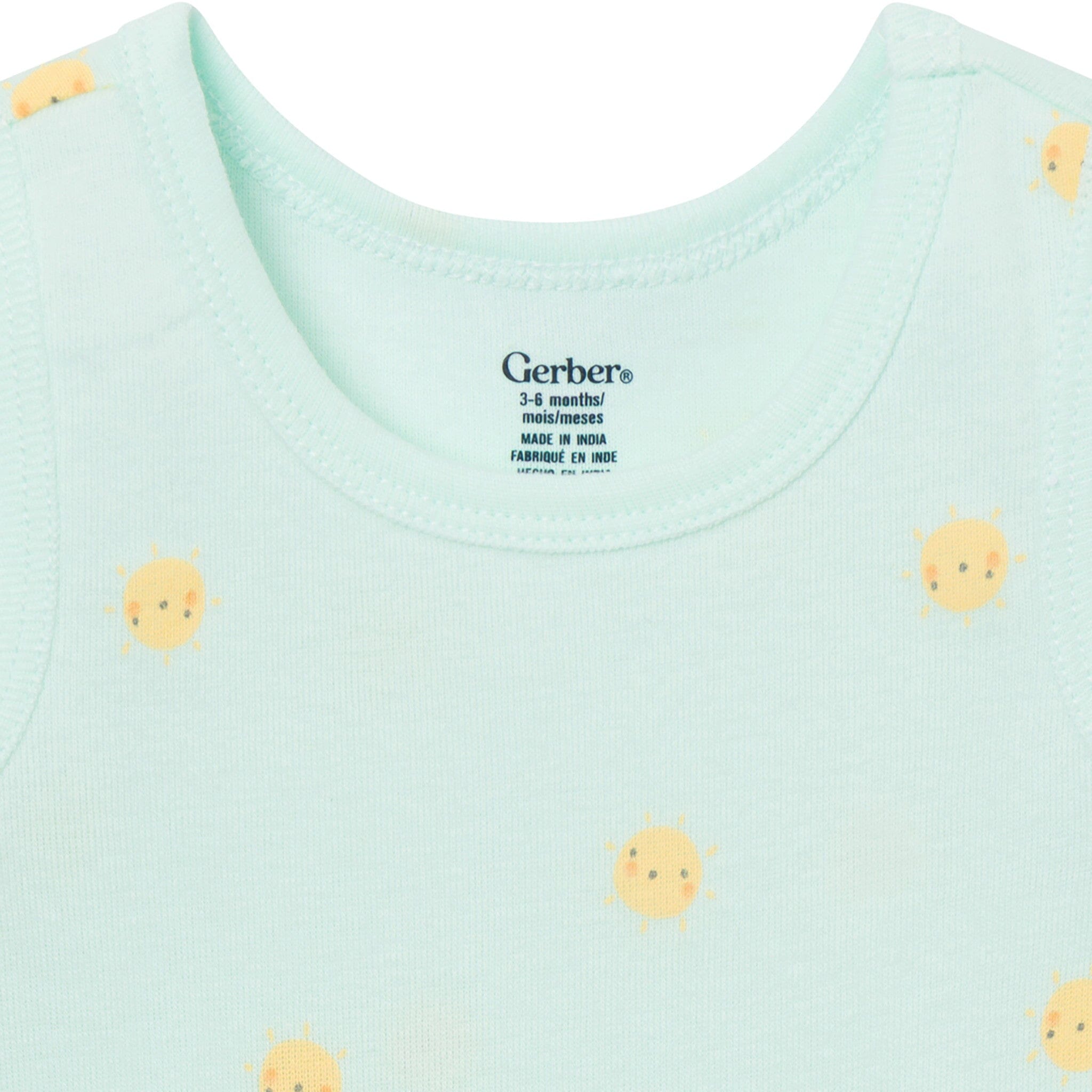 5-Pack Baby Neutral Yellow Sunshine Sleeveless Bodysuits - Image 7
