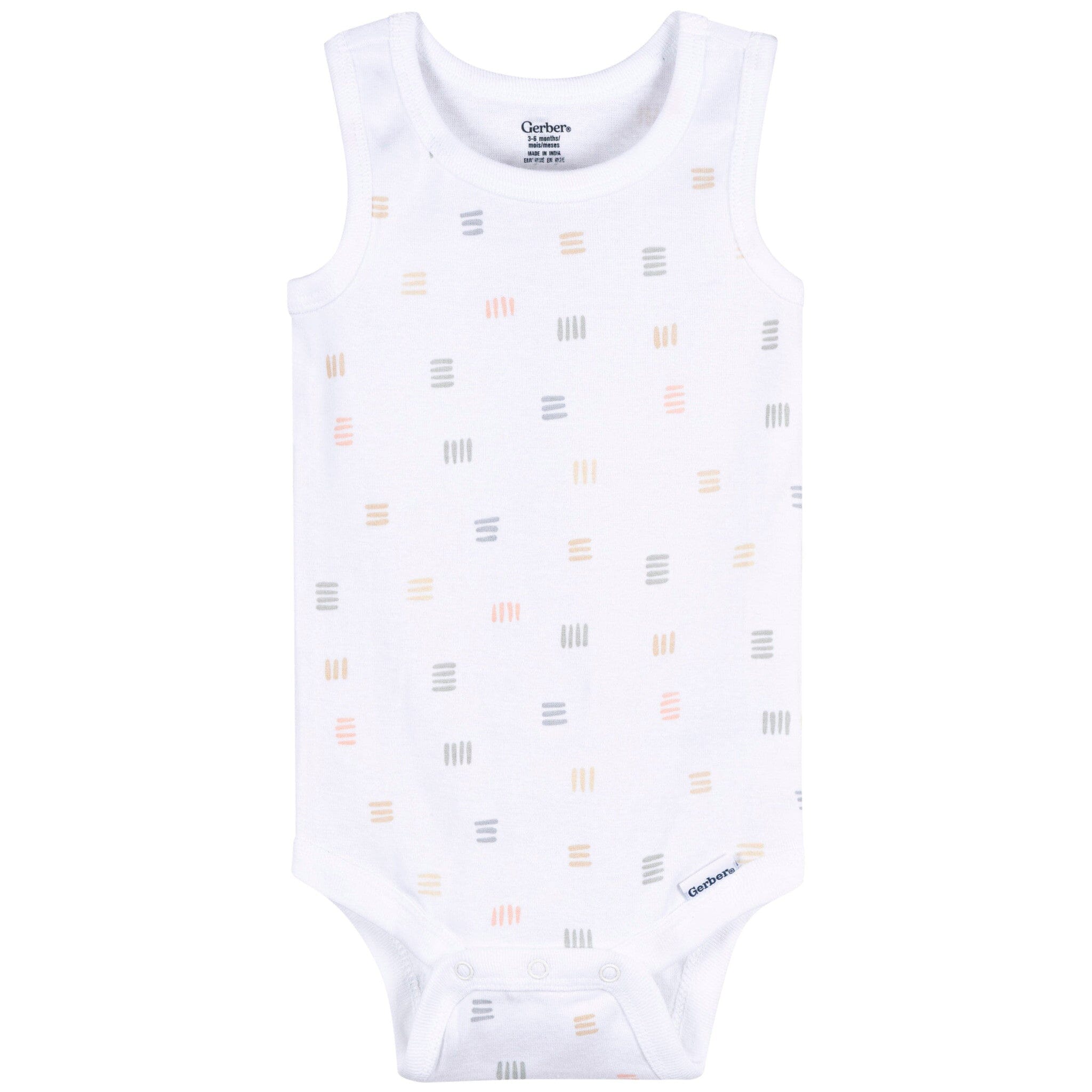 5-Pack Baby Neutral Earthy Neutrals Sleeveless Bodysuits - Image 2
