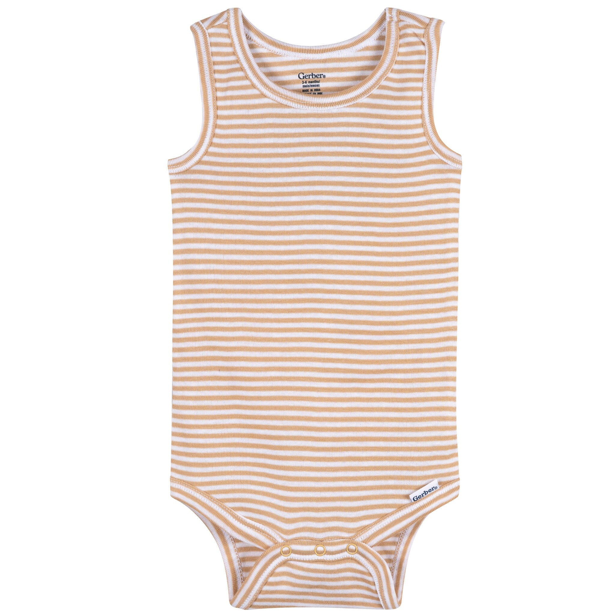 5-Pack Baby Neutral Earthy Neutrals Sleeveless Bodysuits - Image 7
