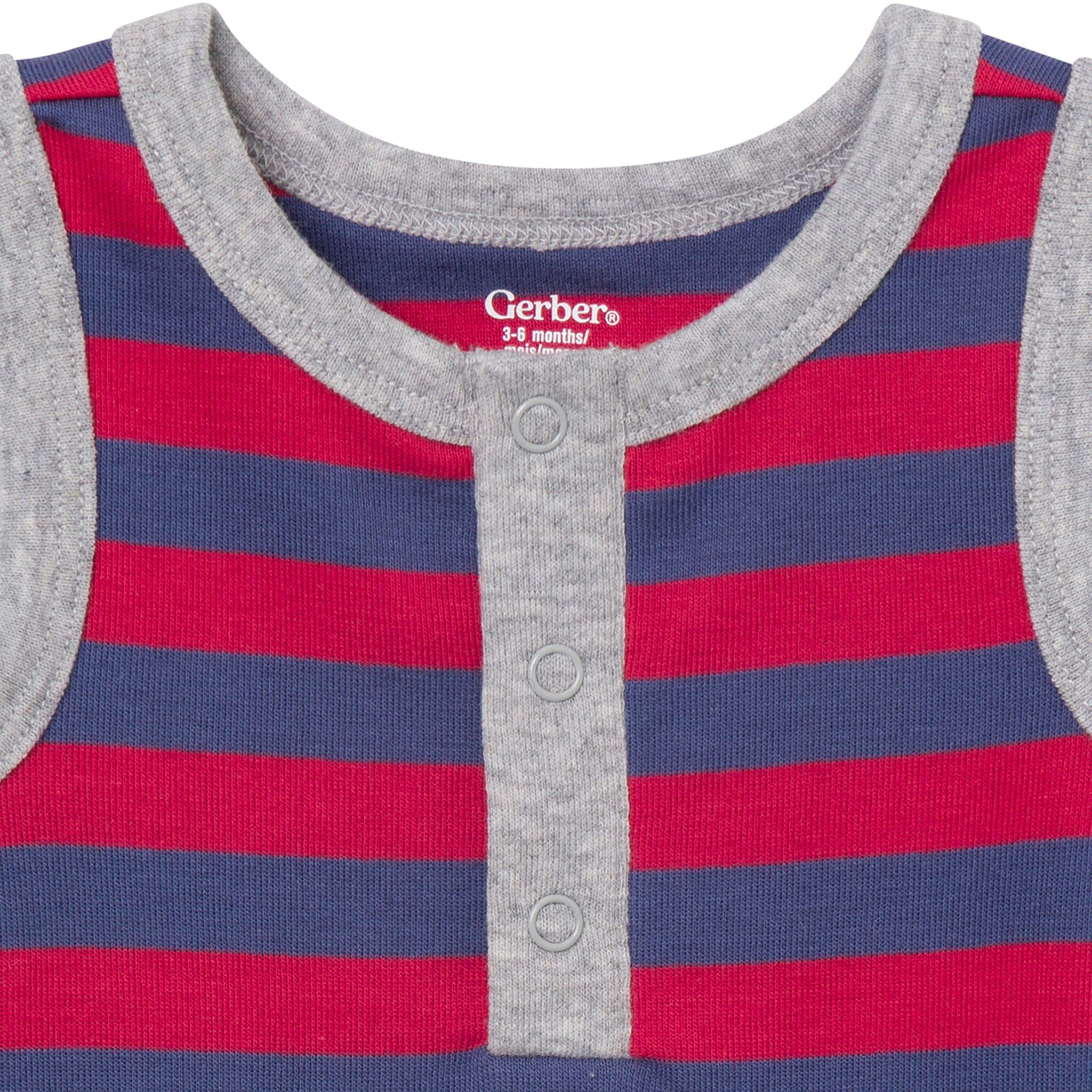 4-Pack Baby Boys Stars & Stripes Sleeveless Bodysuits - Image 3
