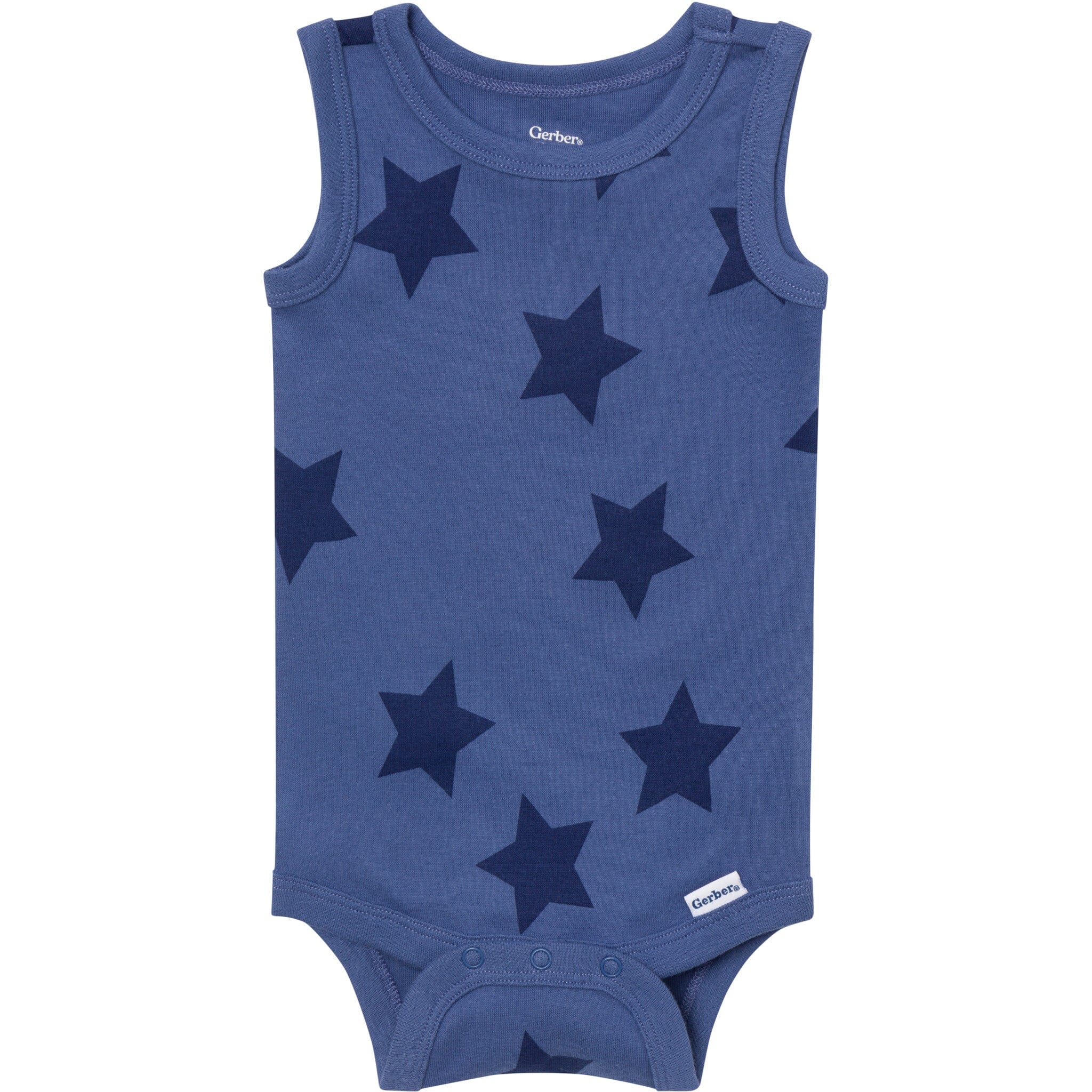 4-Pack Baby Boys Stars & Stripes Sleeveless Bodysuits - Image 6