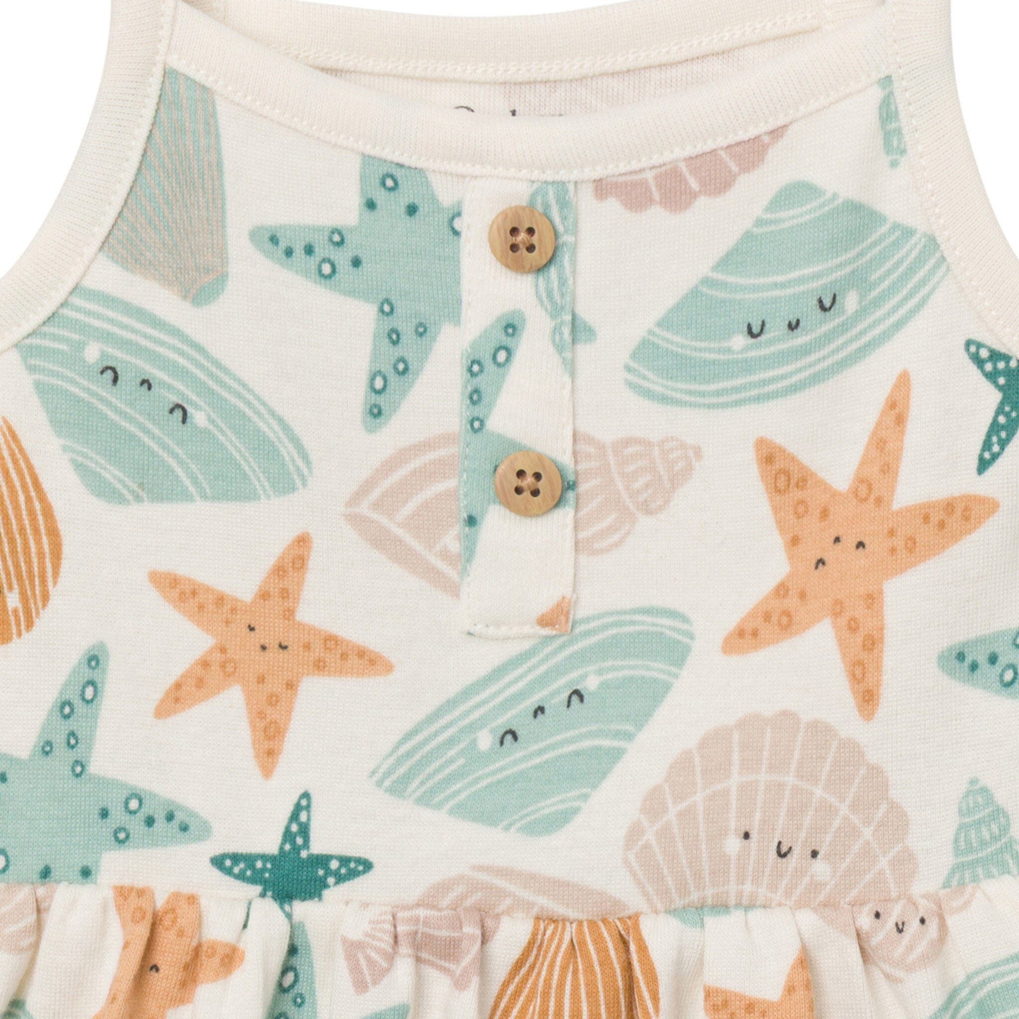 4-Pack Baby Girls Shells Sleeveless Bodysuits - Image 3