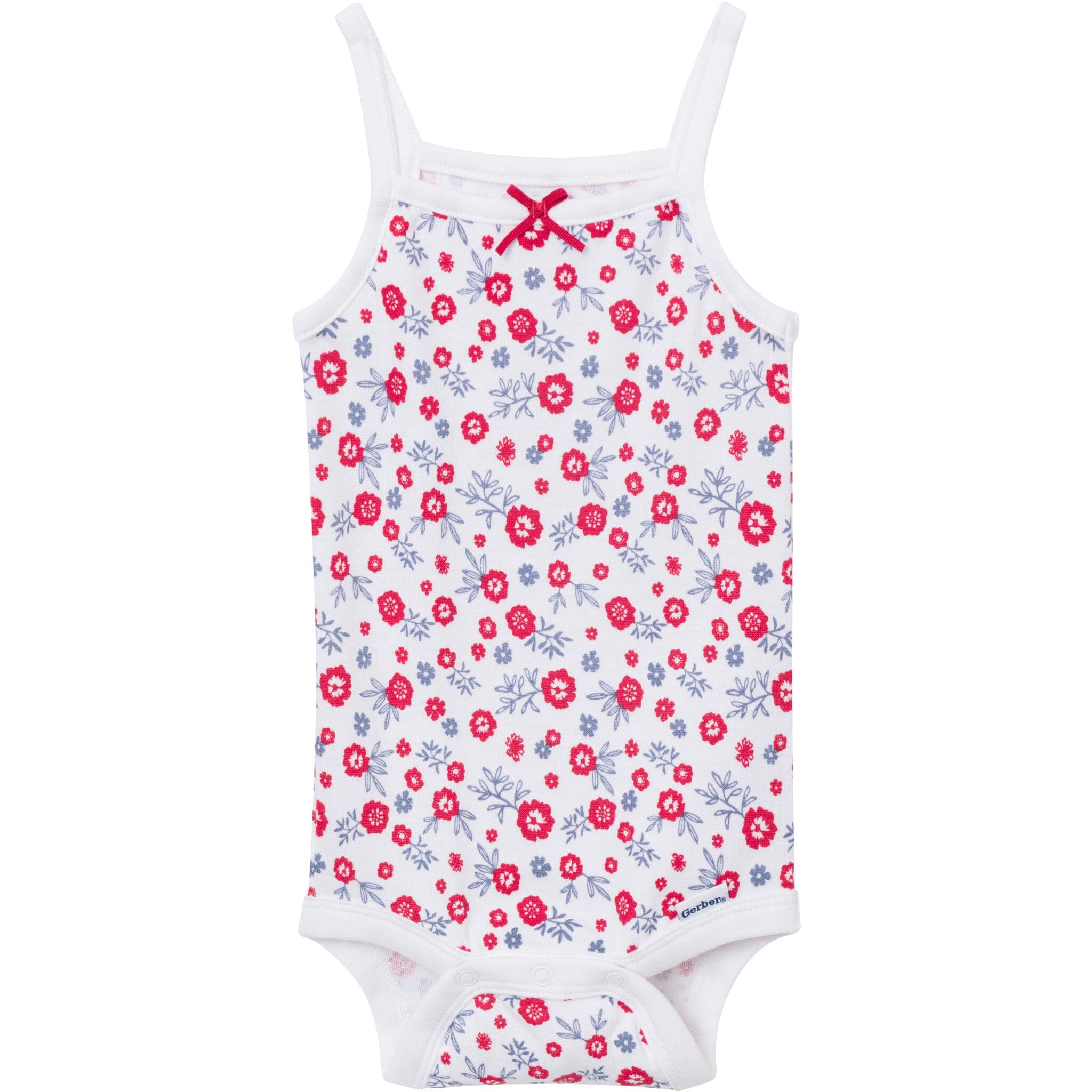 4-Pack Baby Girls Americana Sleeveless Bodysuits - Image 8