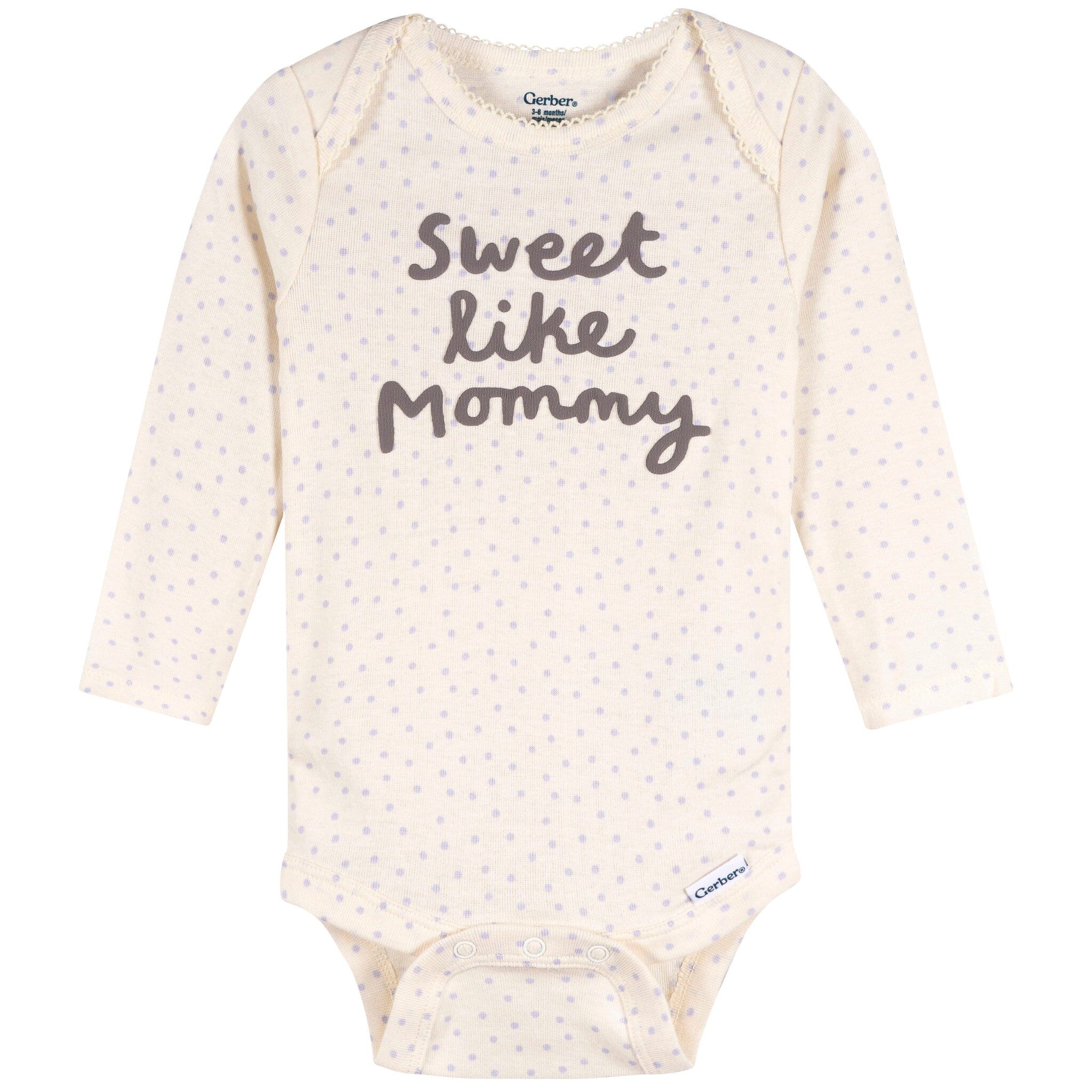 3-Pack Baby Girls Sweetie Long Sleeve Onesies® Bodysuits - Image 2