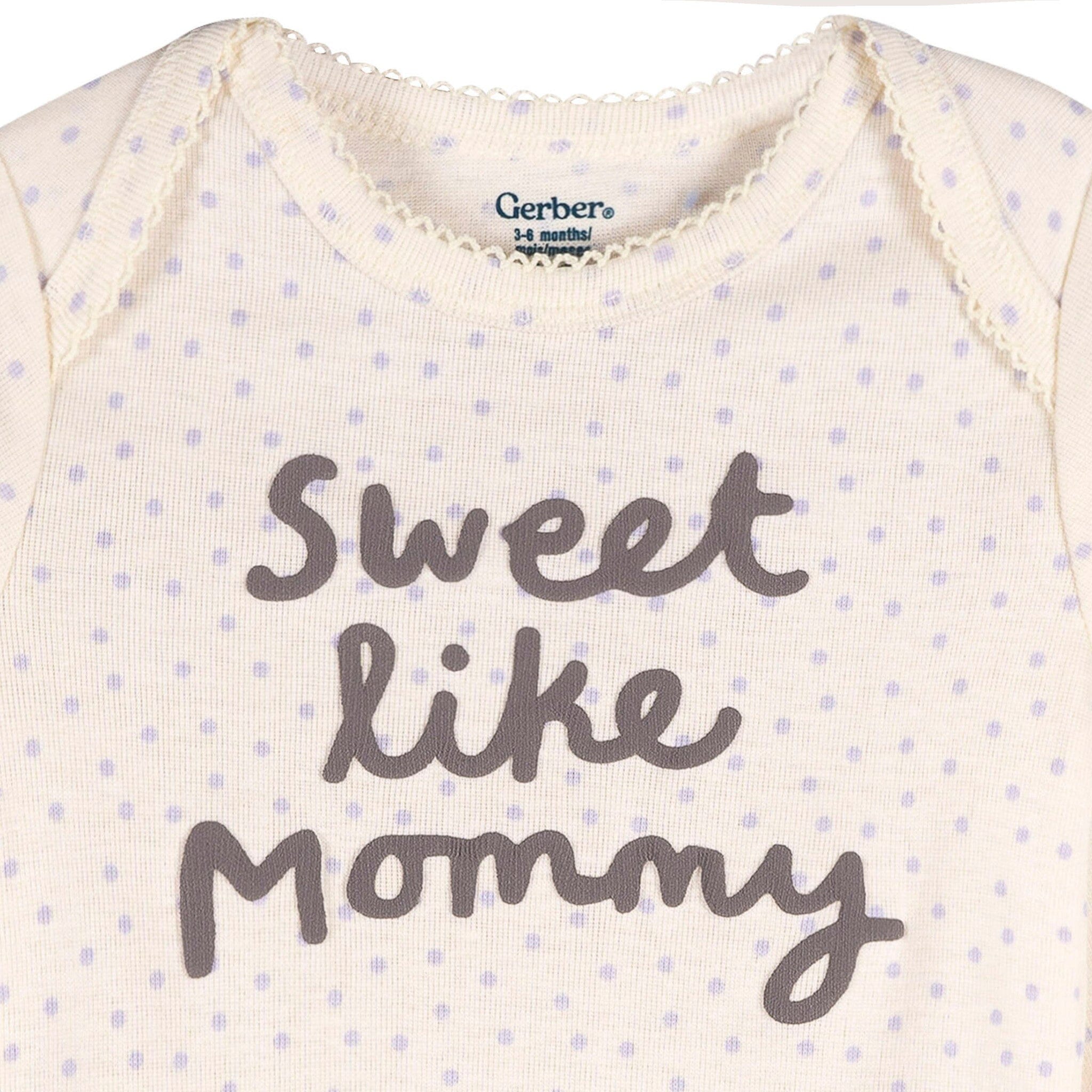 3-Pack Baby Girls Sweetie Long Sleeve Onesies® Bodysuits - Image 3