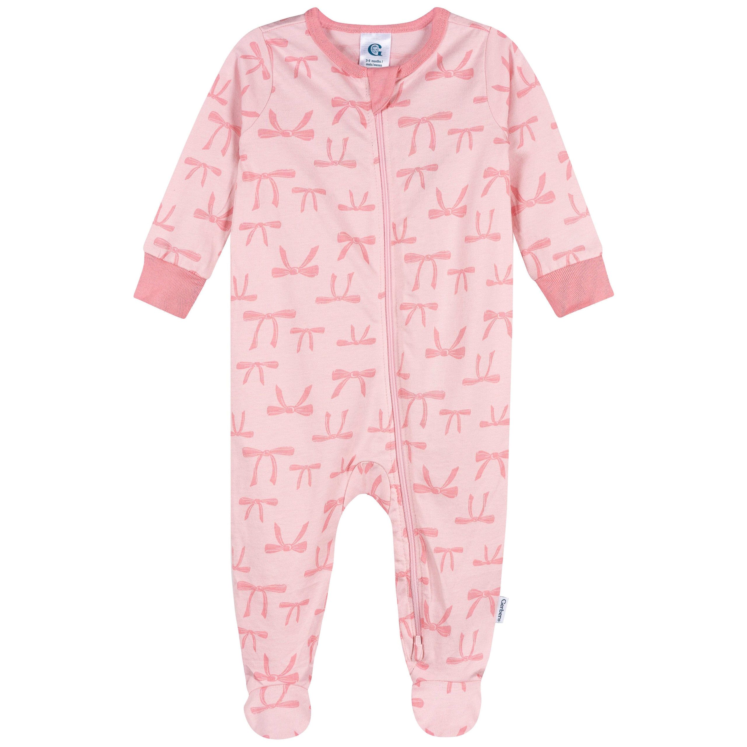 4-Pack Baby Girls Hearts & Dreams Onesies® Bodysuits and Sleep 'N Play - Image 2