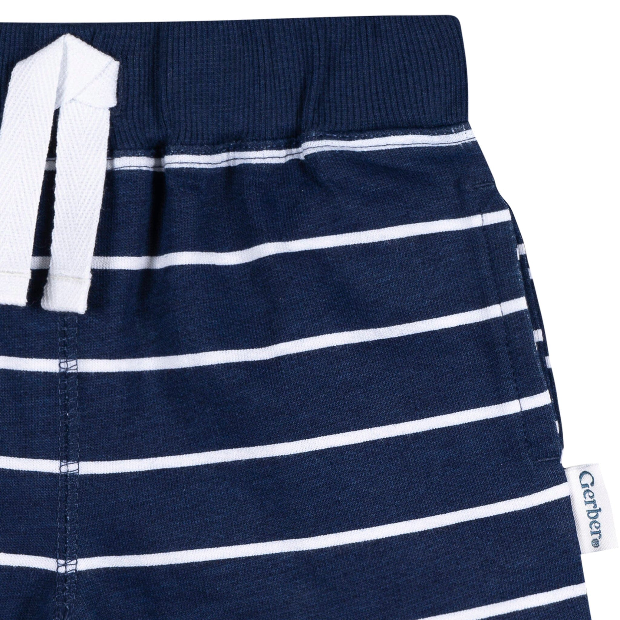 3-Pack Baby & Toddler Boys Blue & Red Knit Shorts - Image 6