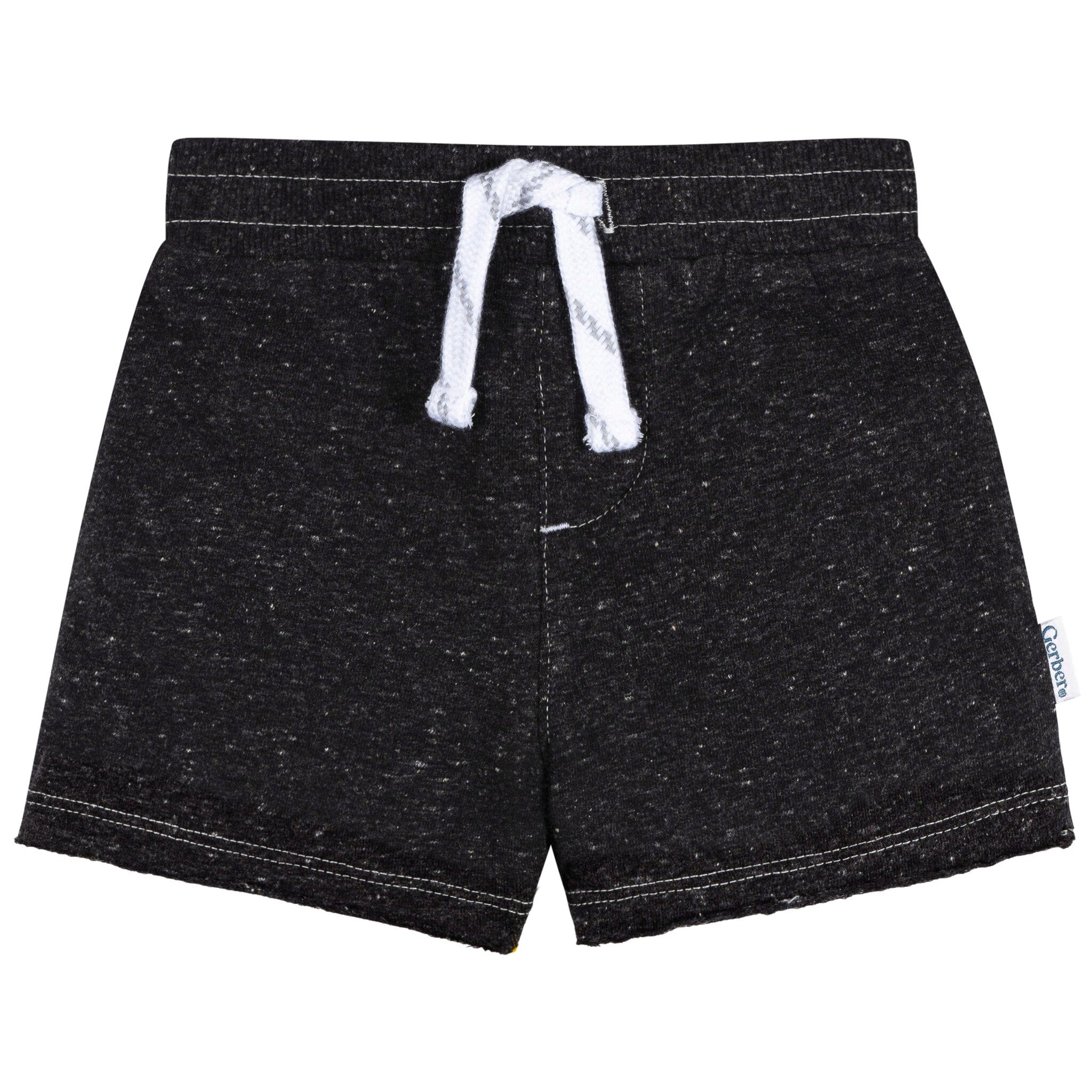 2-Pack Baby & Toddler Boys Grey Raw Edge Knit Shorts - Image 2