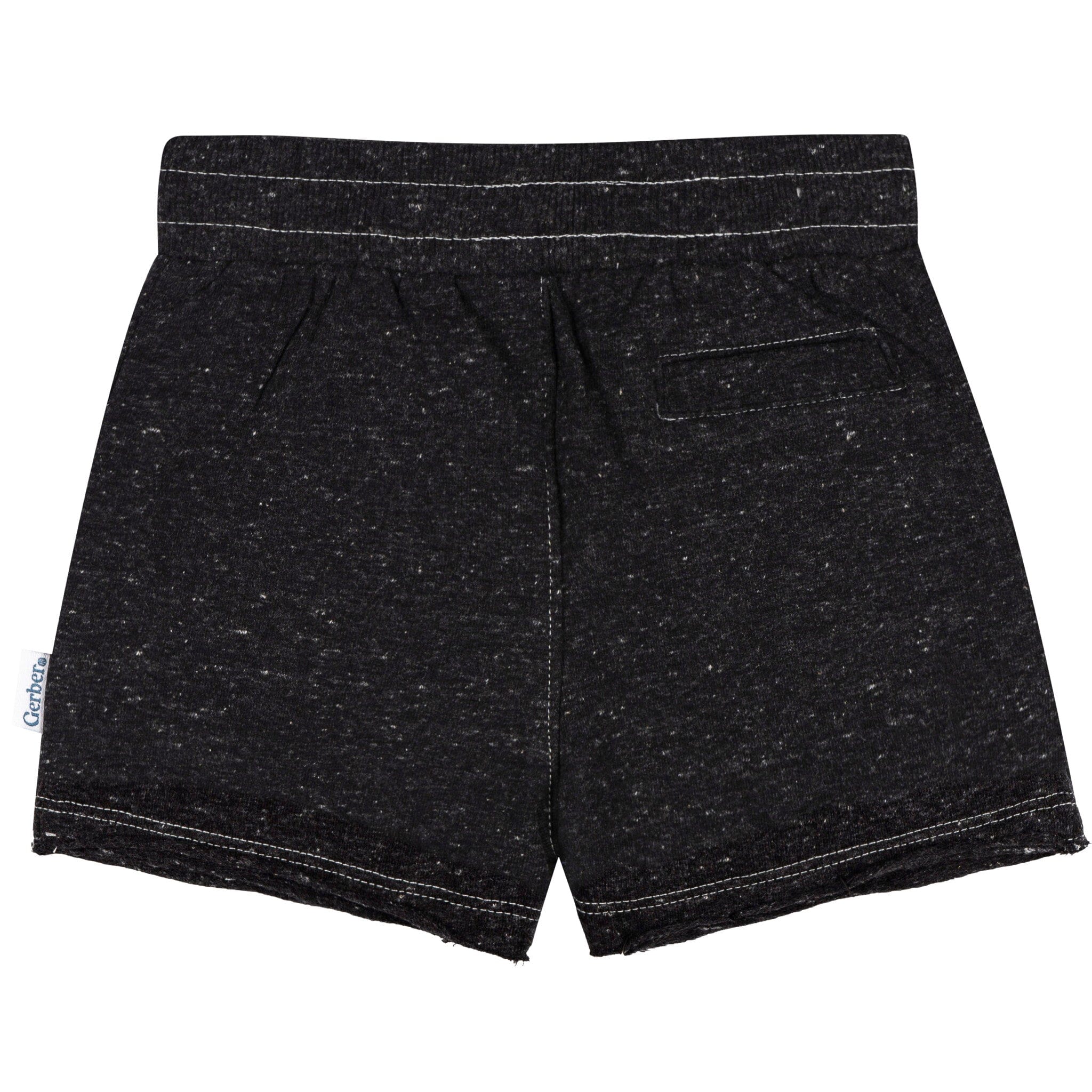 2-Pack Baby & Toddler Boys Grey Raw Edge Knit Shorts - Image 5