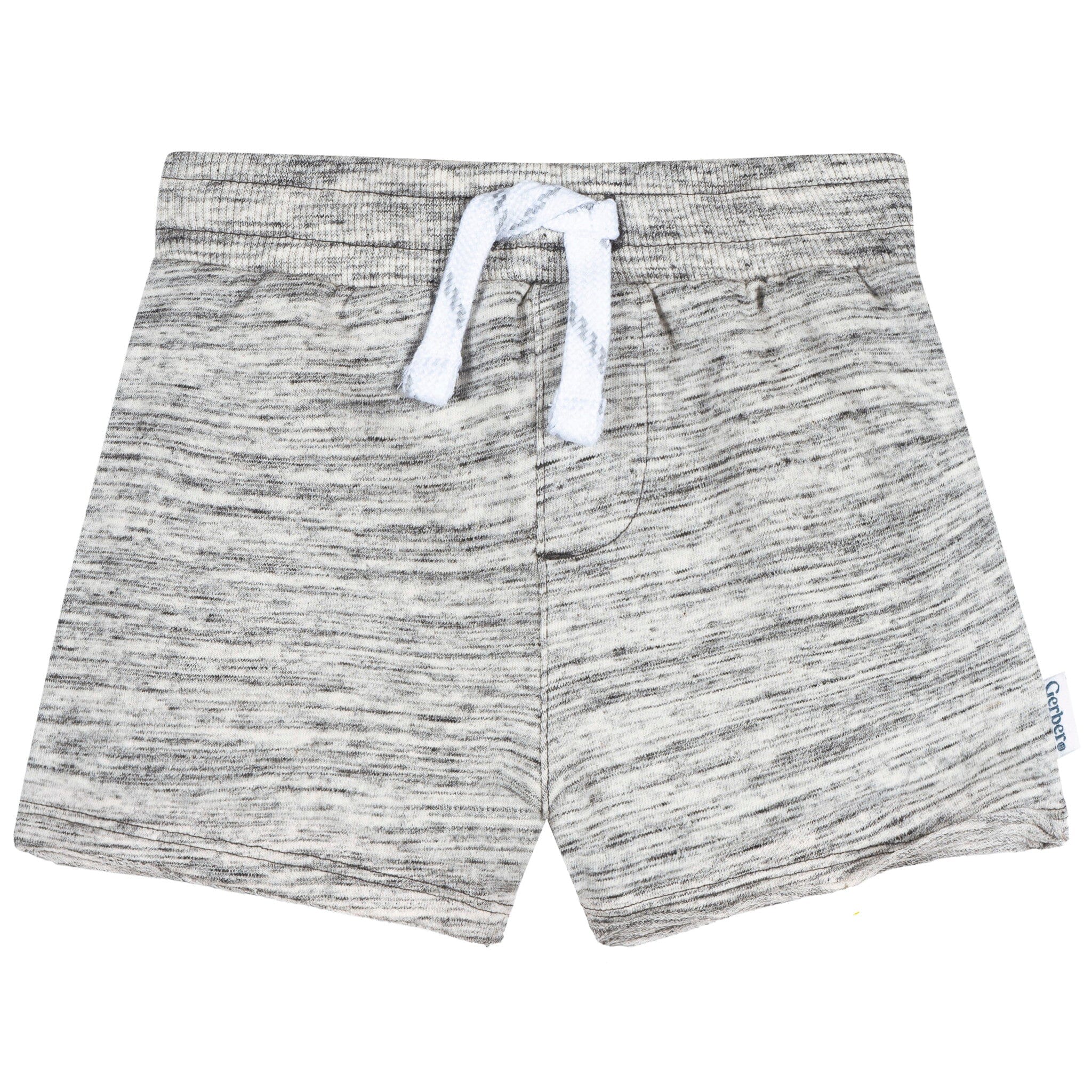 2-Pack Baby & Toddler Boys Grey Raw Edge Knit Shorts - Image 7