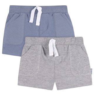 2-Pack Baby & Toddler Boys Blue & Grey Knit Shorts