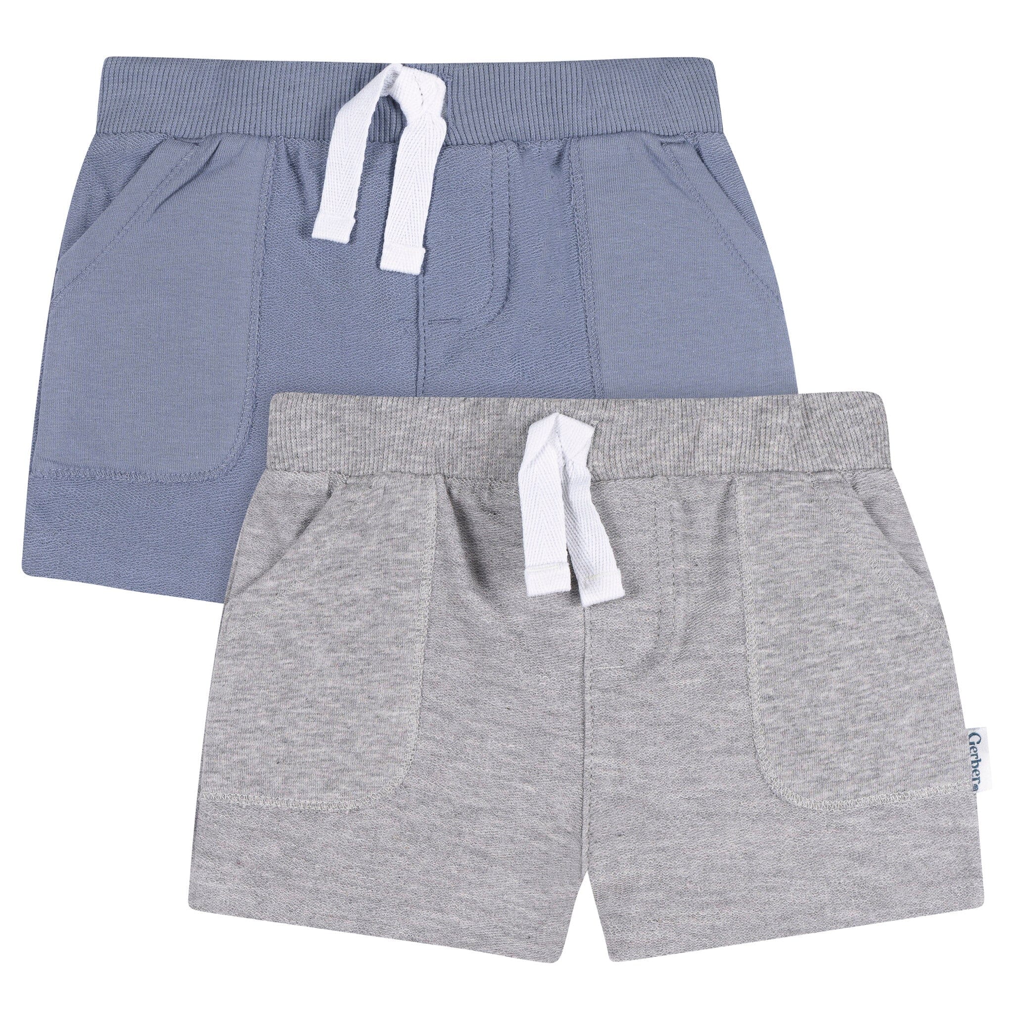 2-Pack Baby & Toddler Boys Blue & Grey Knit Shorts