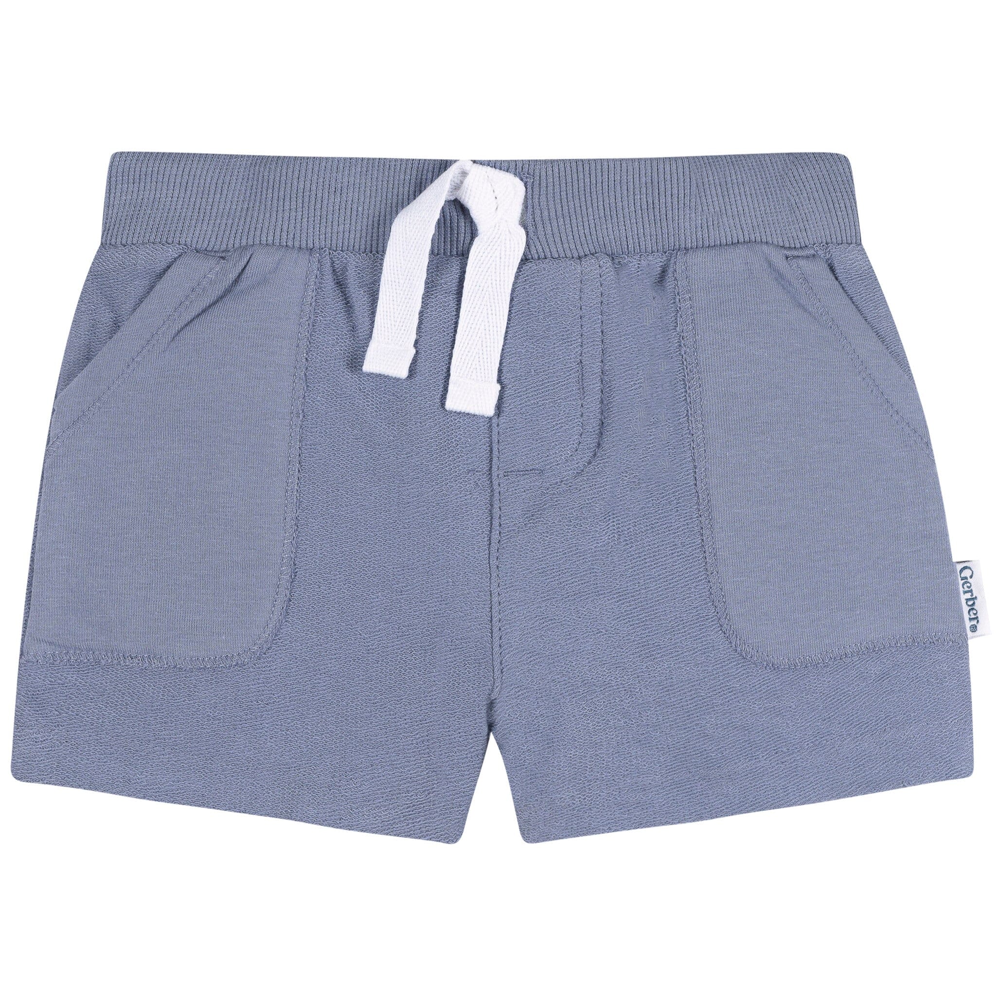 2-Pack Baby & Toddler Boys Blue & Grey Knit Shorts - Image 2
