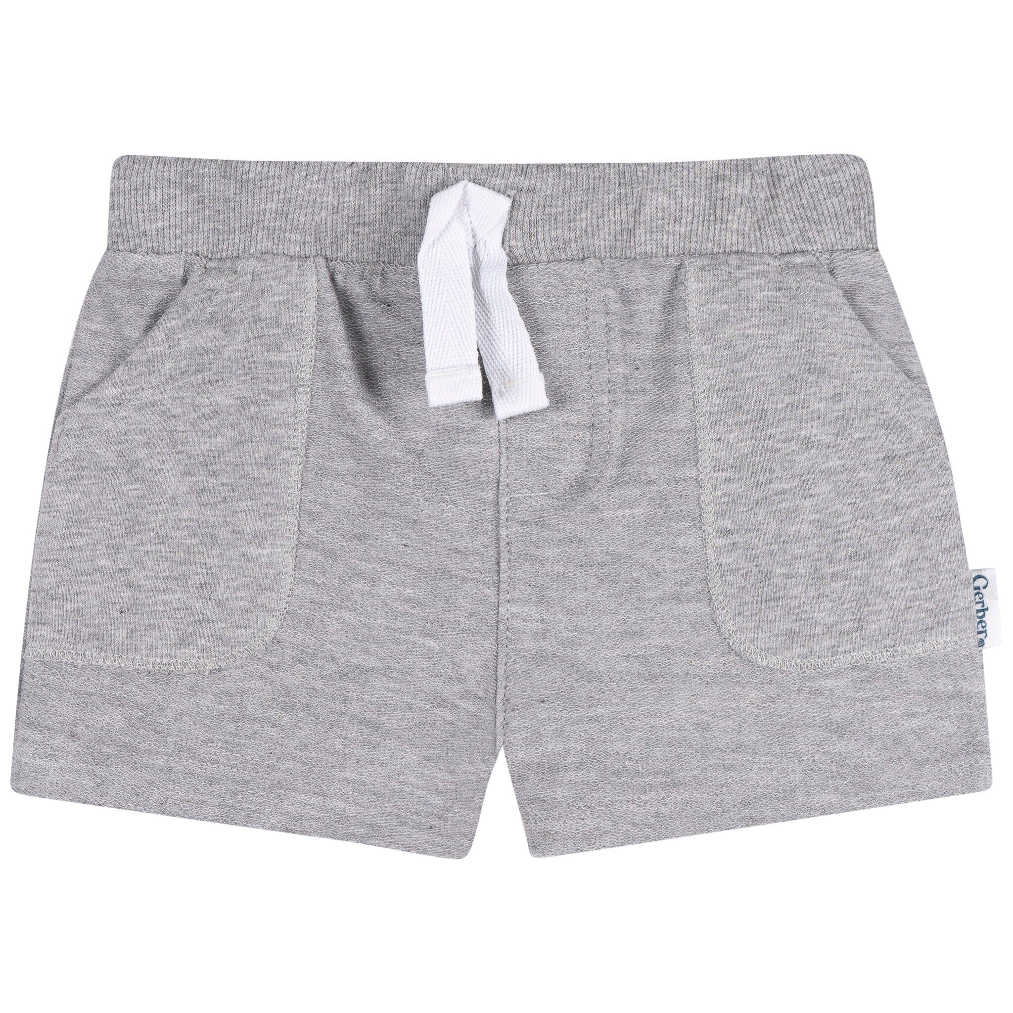2-Pack Baby & Toddler Boys Blue & Grey Knit Shorts - Image 7