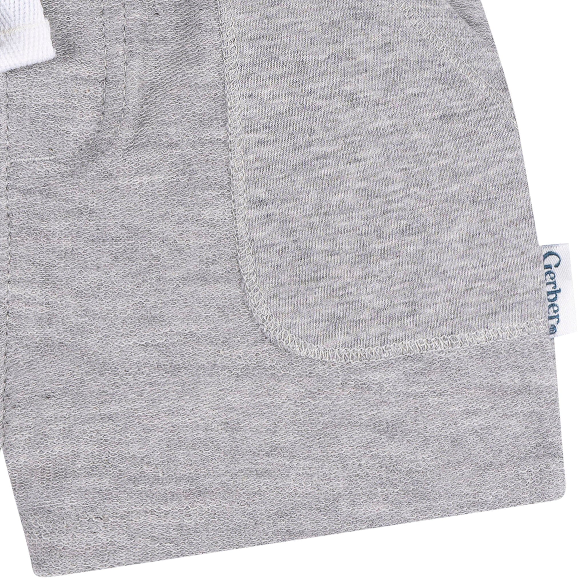2-Pack Baby & Toddler Boys Blue & Grey Knit Shorts - Image 8