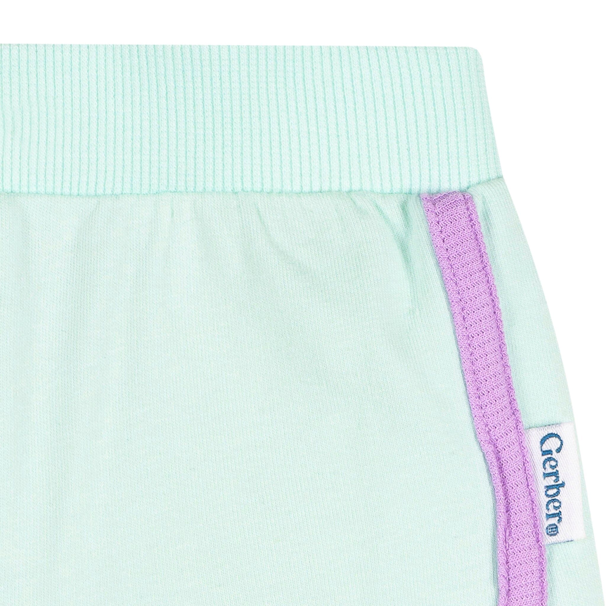 2-Pack Baby & Toddler Girls Aqua & Purple Knit Dolphin Shorts - Image 8