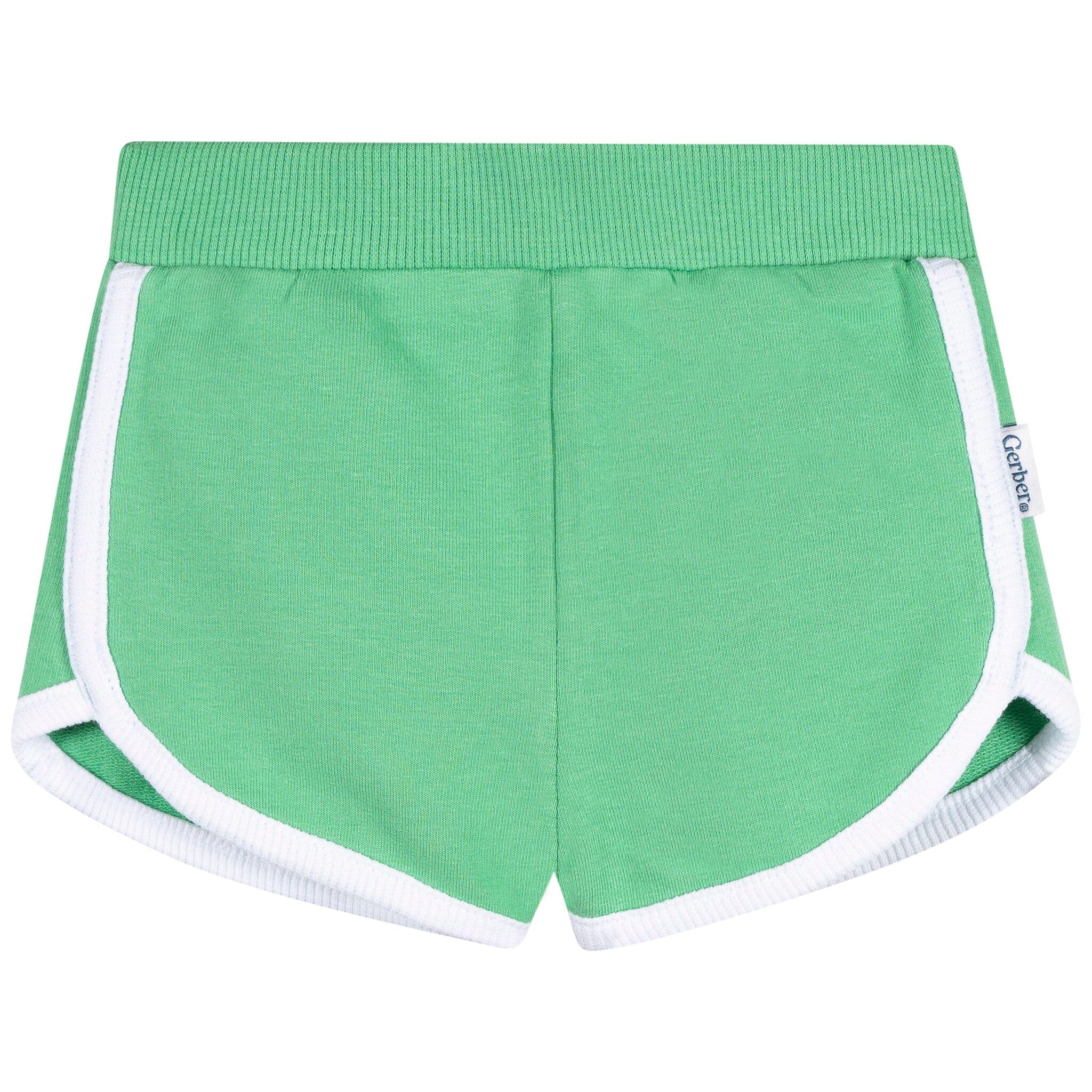 2-Pack Baby & Toddler Girls Green & Pink Knit Dolphin Shorts - Image 2