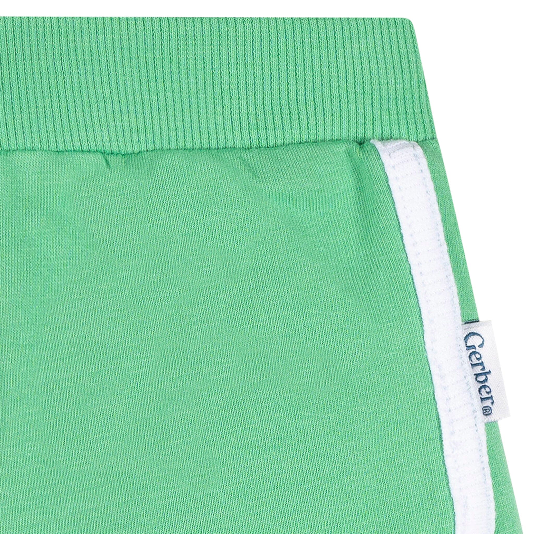 2-Pack Baby & Toddler Girls Green & Pink Knit Dolphin Shorts - Image 3