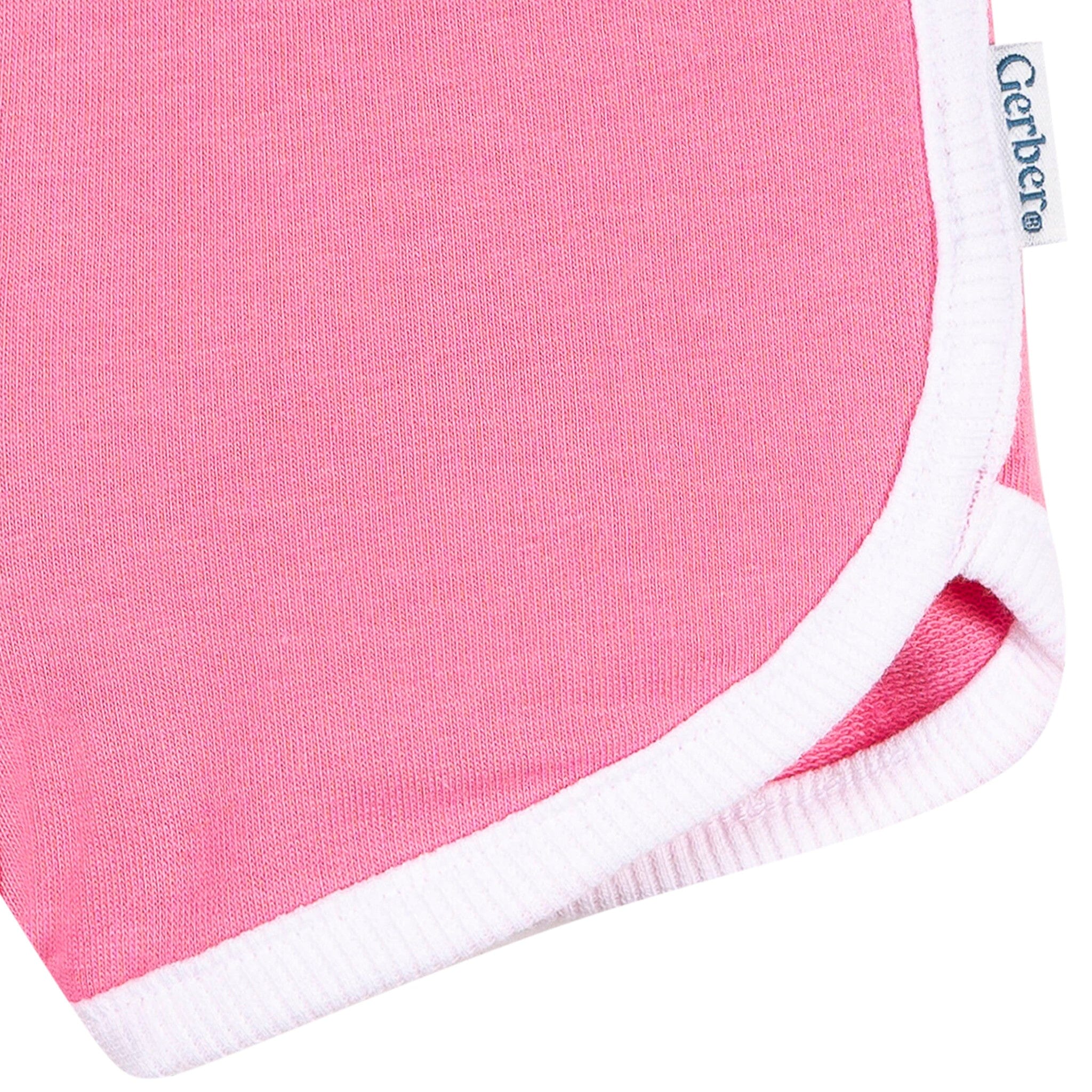 2-Pack Baby & Toddler Girls Green & Pink Knit Dolphin Shorts - Image 9