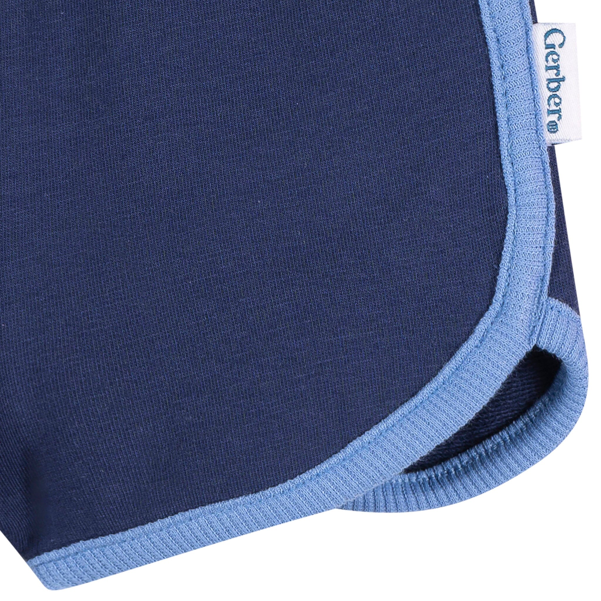2-Pack Baby & Toddler Girls Pink & Blue Knit Dolphin Shorts - Image 5
