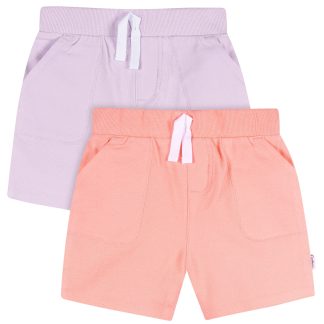 2-Pack Baby & Toddler Girls Pink & Purple Knit Shorts