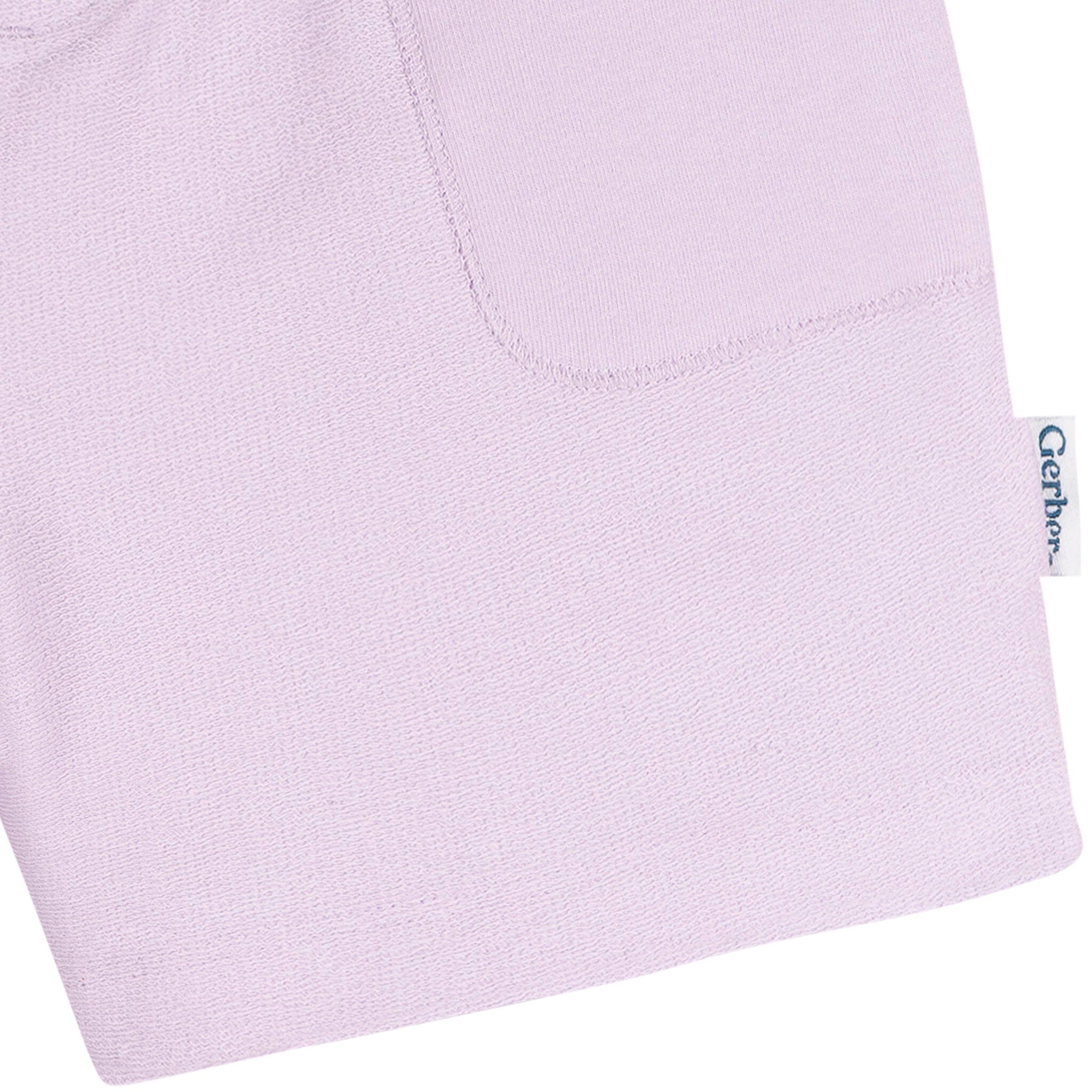 2-Pack Baby & Toddler Girls Pink & Purple Knit Shorts - Image 4