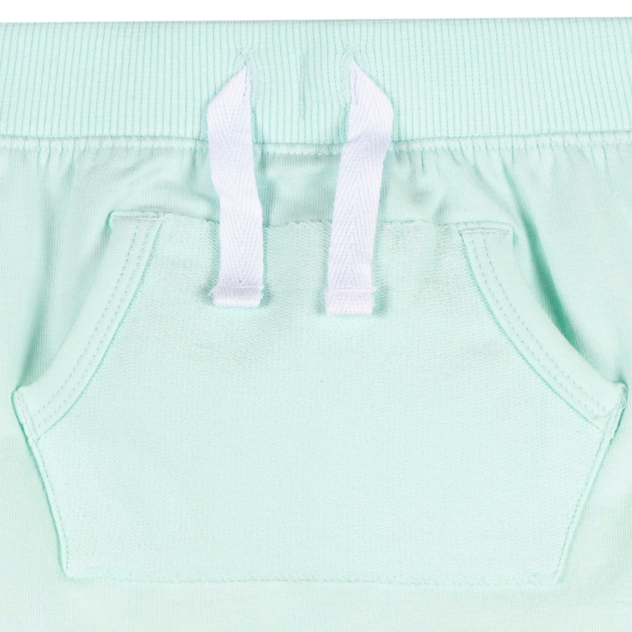 2-Pack Baby Boys Aqua & Peach Shorts - Image 8