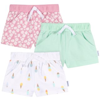 3-Piece Baby & Toddler Girls Ice Cream Knit Shorts